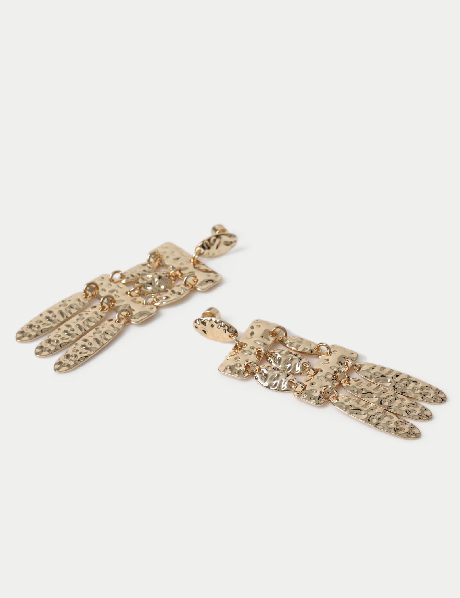 Molten Irregular Drop Tassel Earrings - image 2