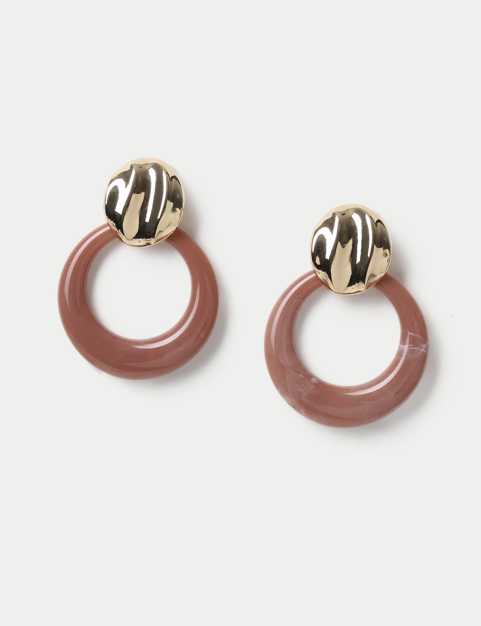 Clean Resin Open Drop Earrings - image 1