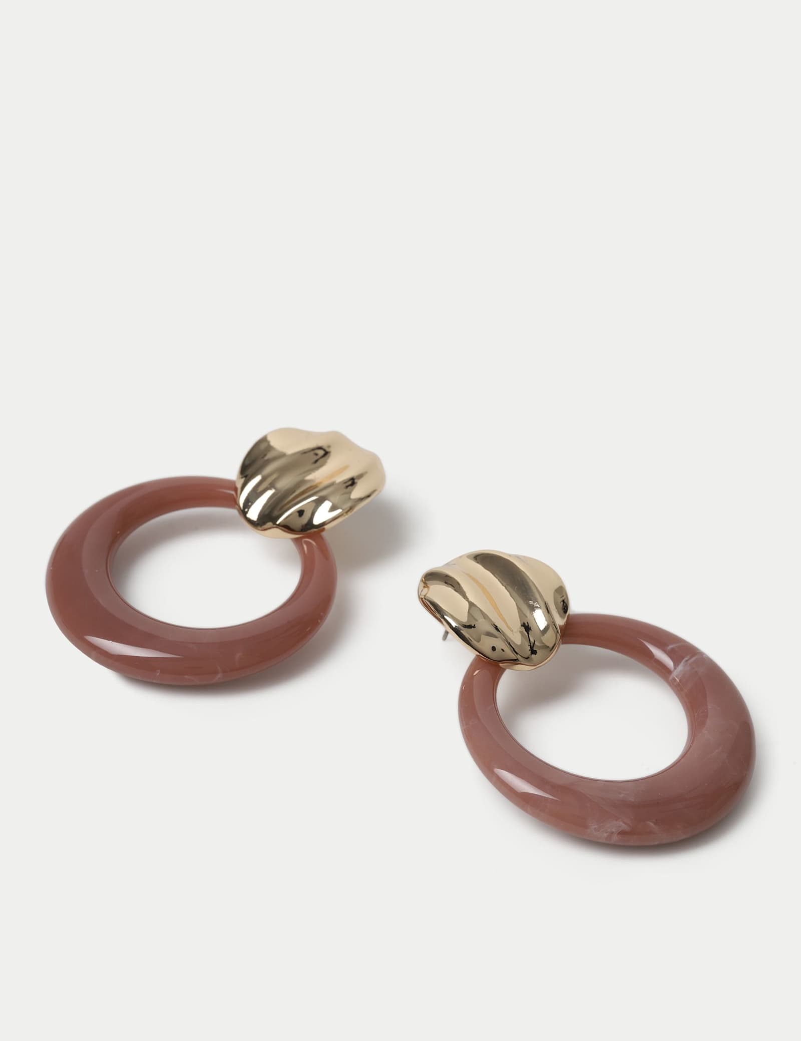 Clean Resin Open Drop Earrings - image 2