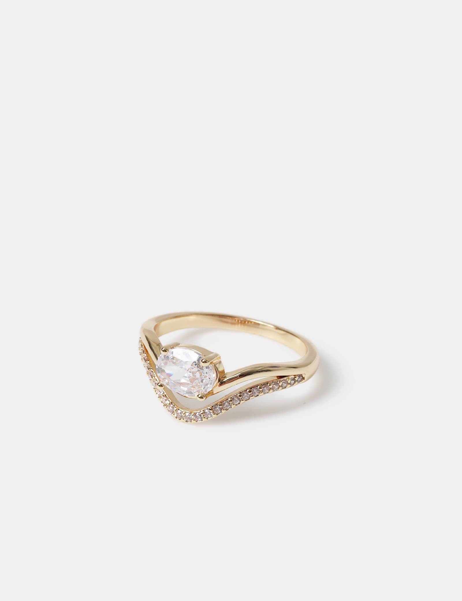 14ct Gold Plated Cubic Zirconia Ring - image 3