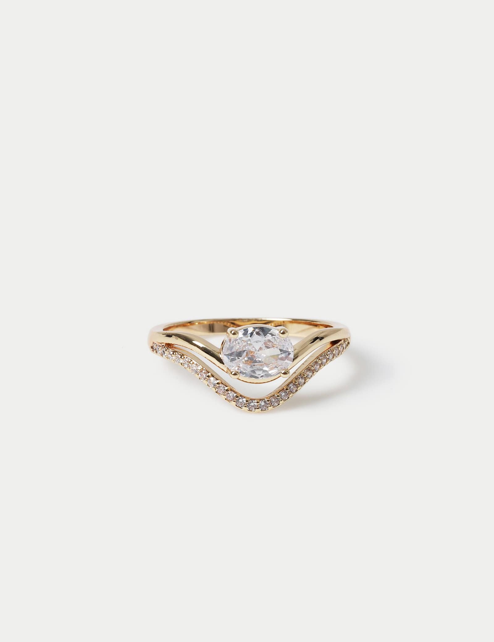 14ct Gold Plated Cubic Zirconia Ring - image 2