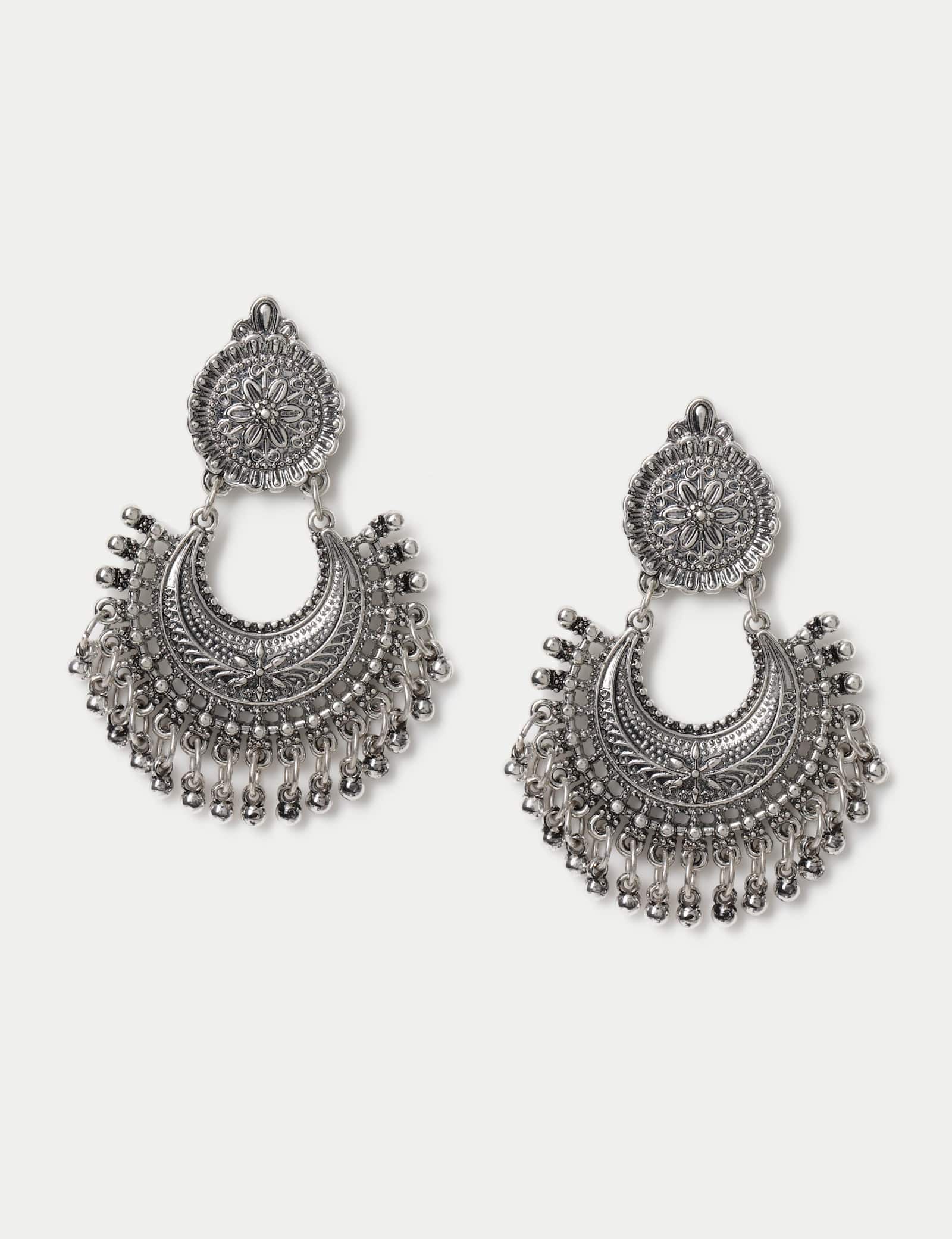 Semi-Circle Fan Earrings - image 1