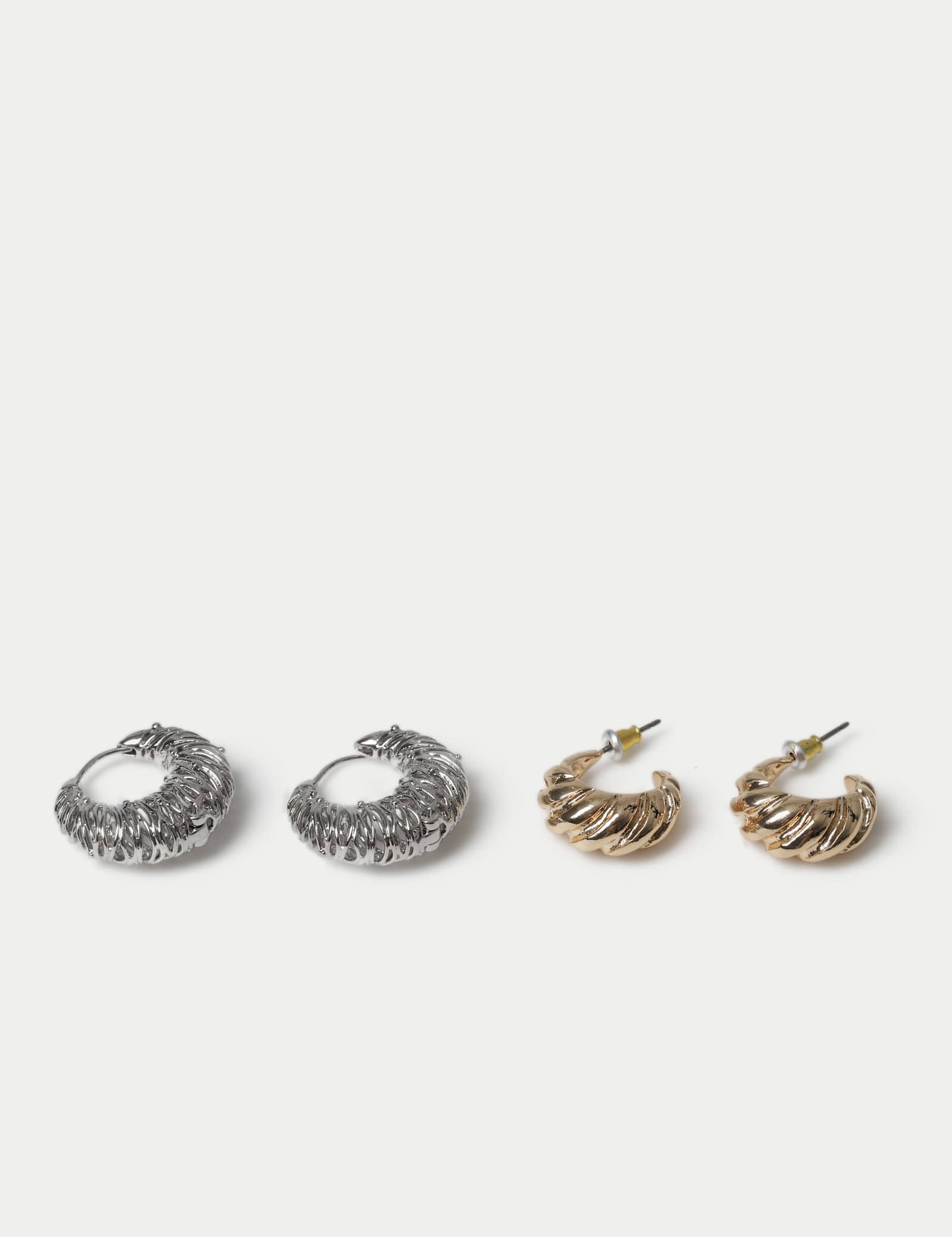 2 Pack Wire Hoop Earrings - image 2