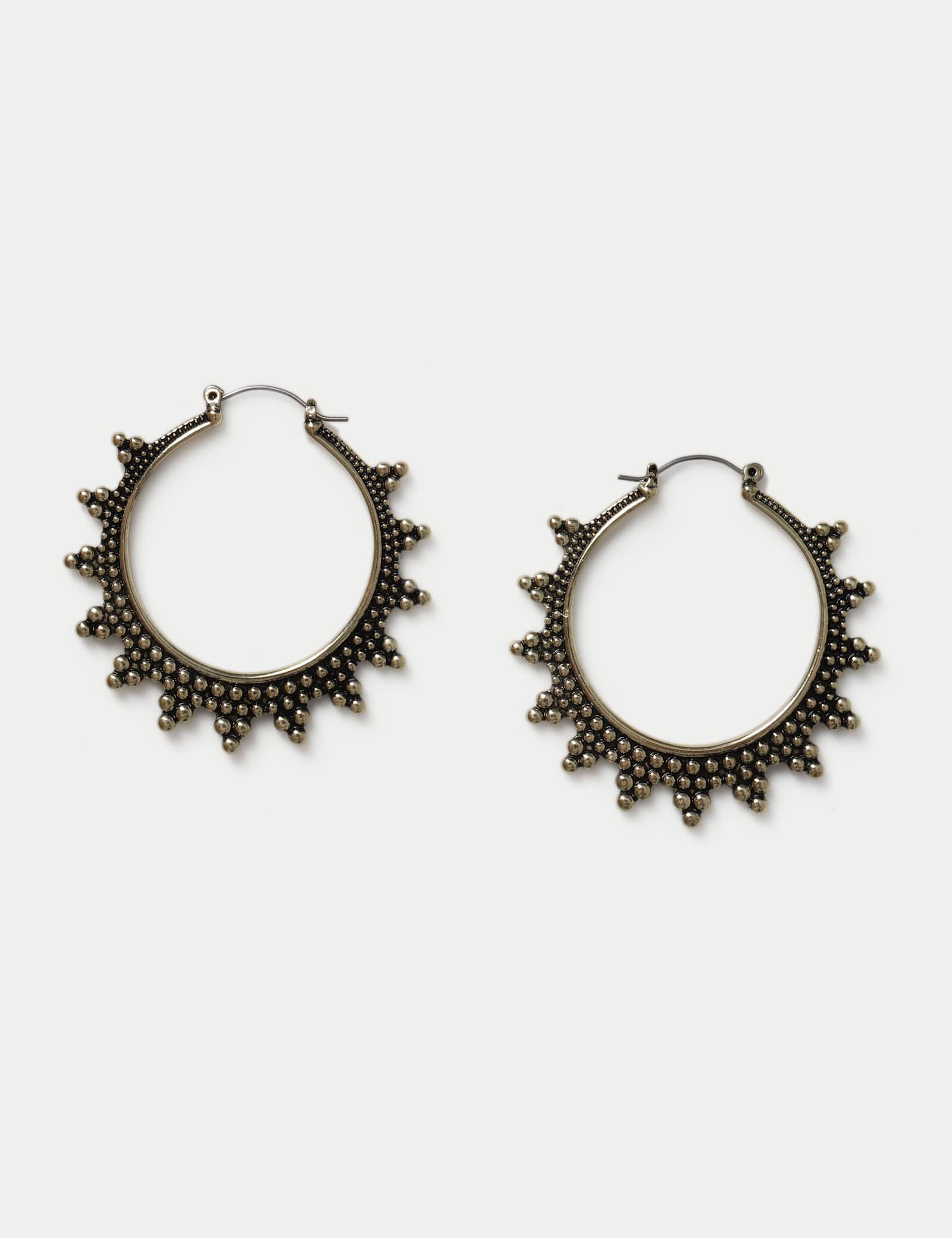 Beaded Maxi Hoop Earrings - image 1