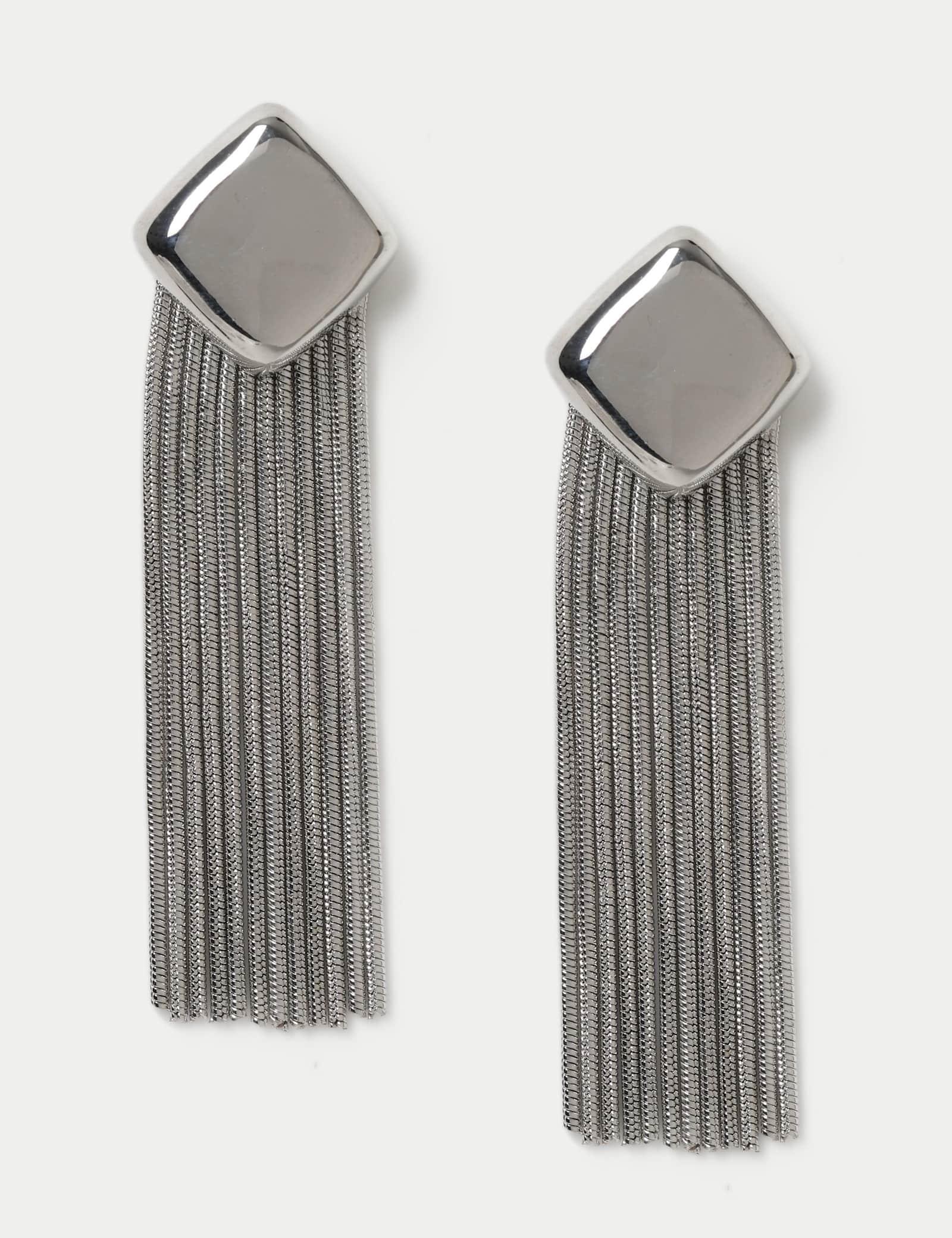 Diamond Shape Fringe Earrings - image 1