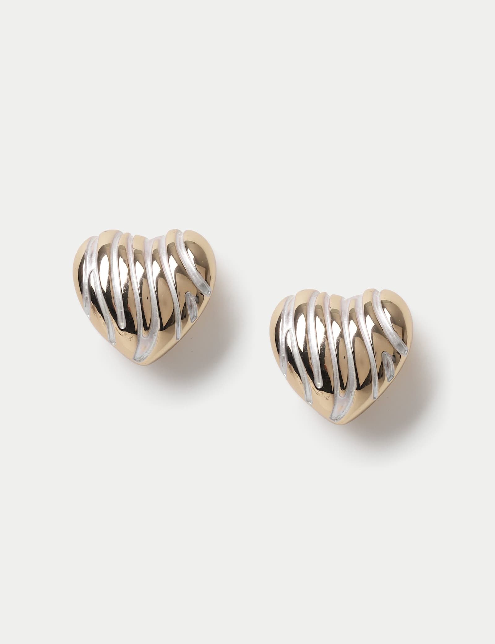 Mixed Metal Stud Earrings - image 1