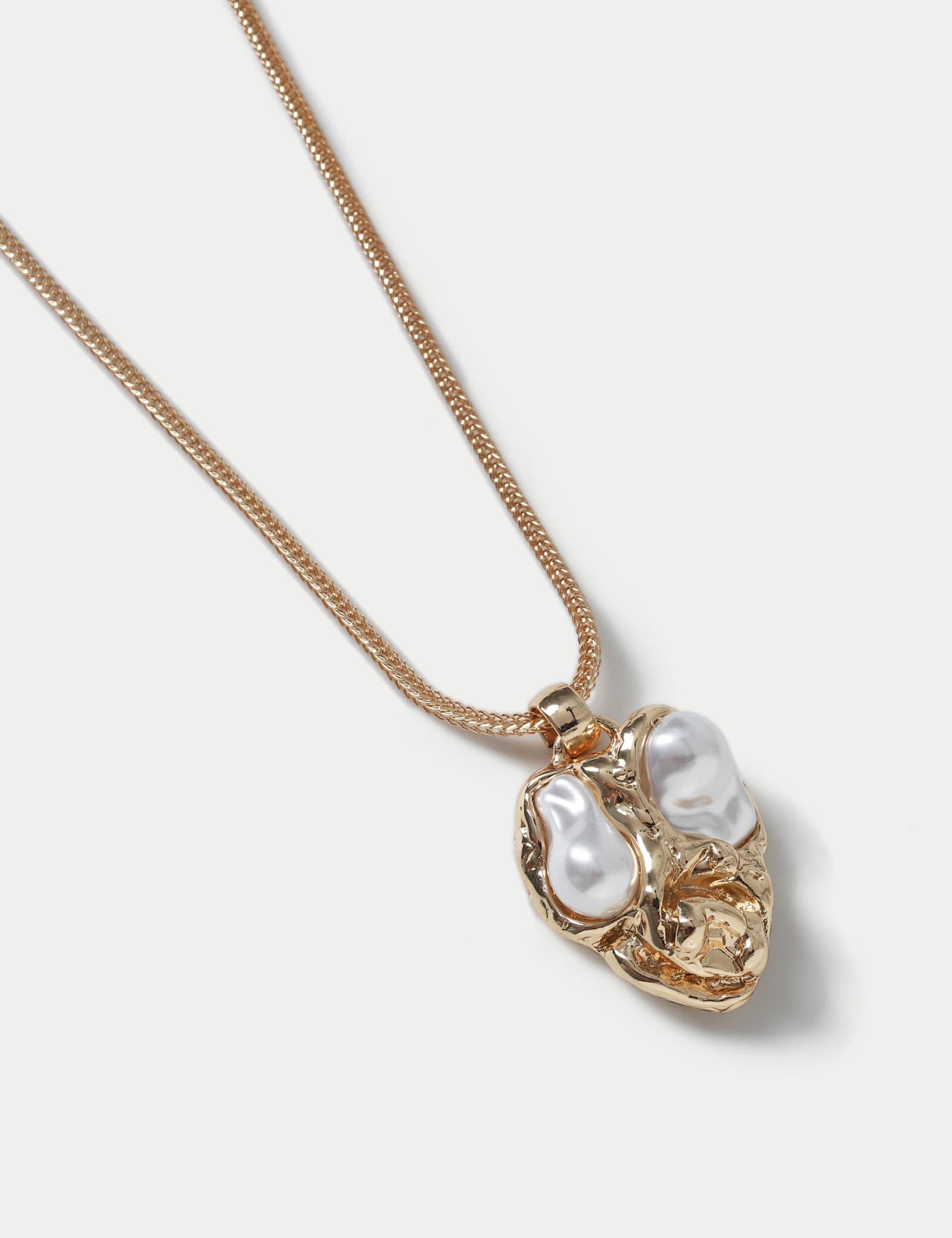Molten Pearl Effect Pendant Necklace - image 2