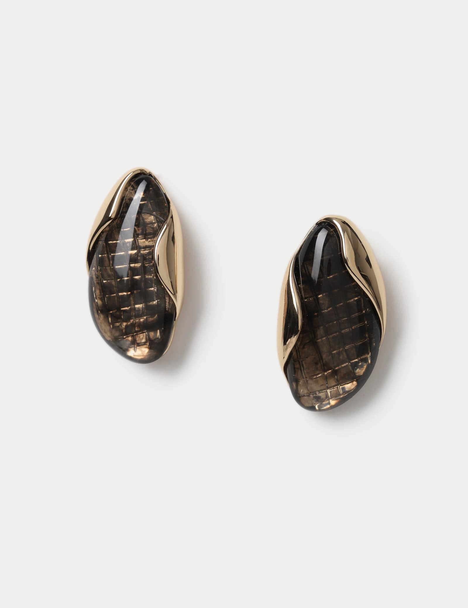 Molten Resin Stud Earrings - image 1