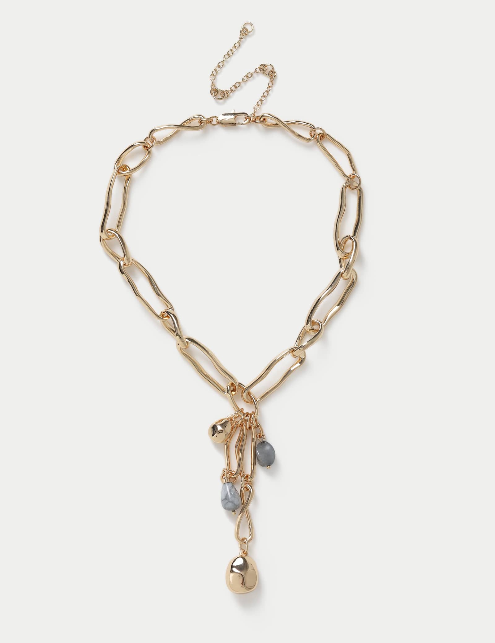 Natural Stone Link Y-Necklace - image 1