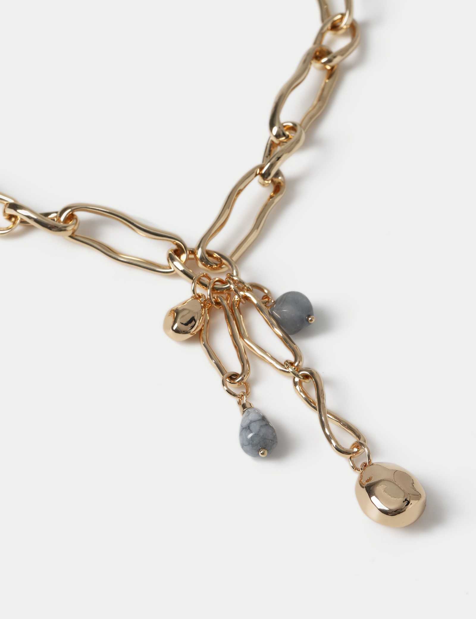 Natural Stone Link Y-Necklace - image 2