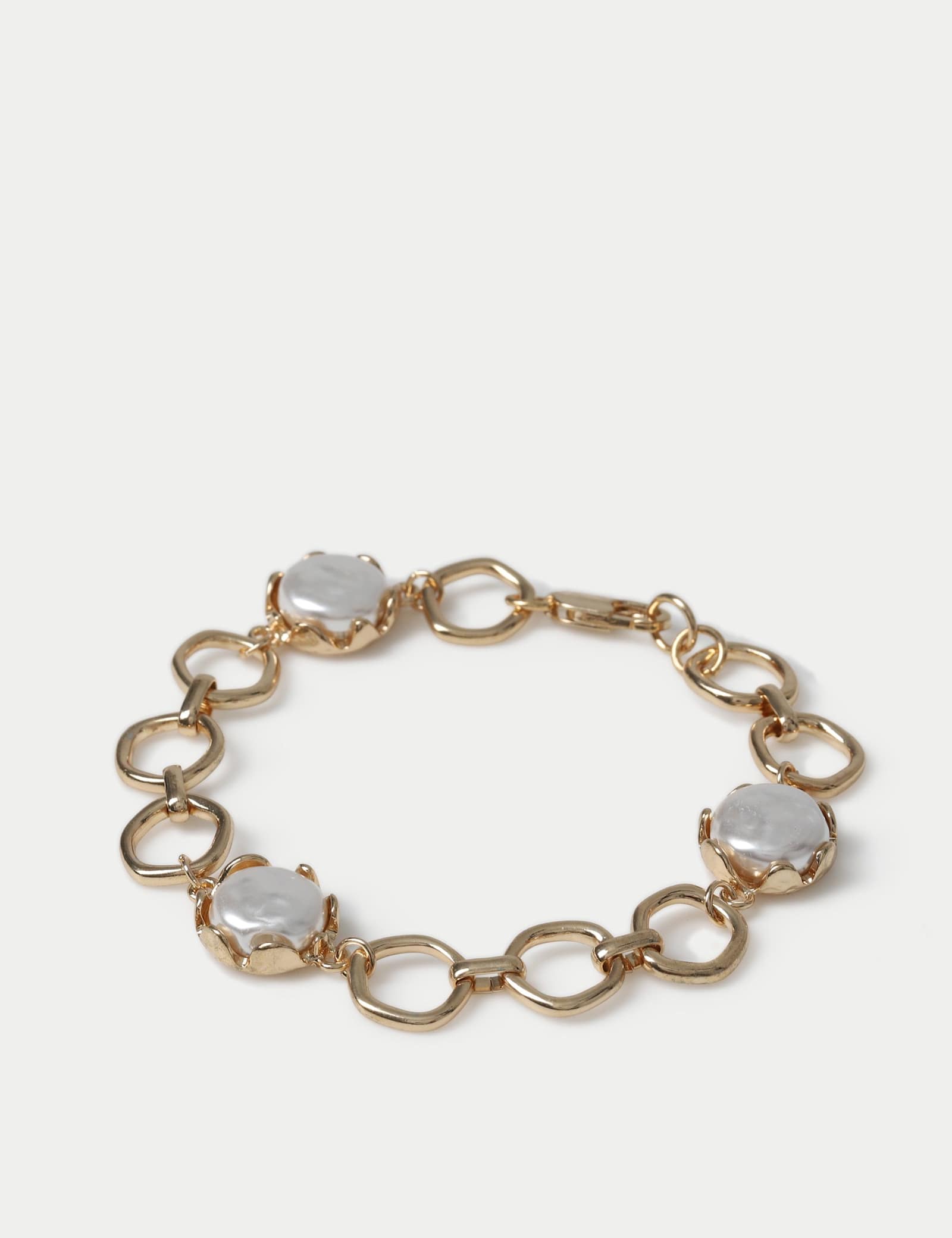 Pearl Effect Chain Bracelet - image 2