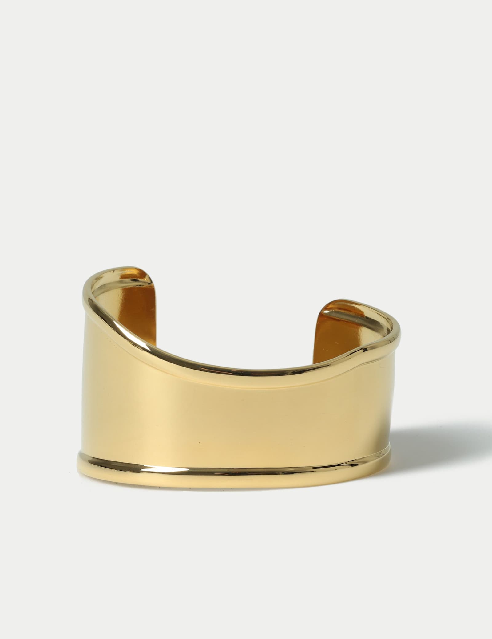 Gold Tone Wave Cuff - image 1