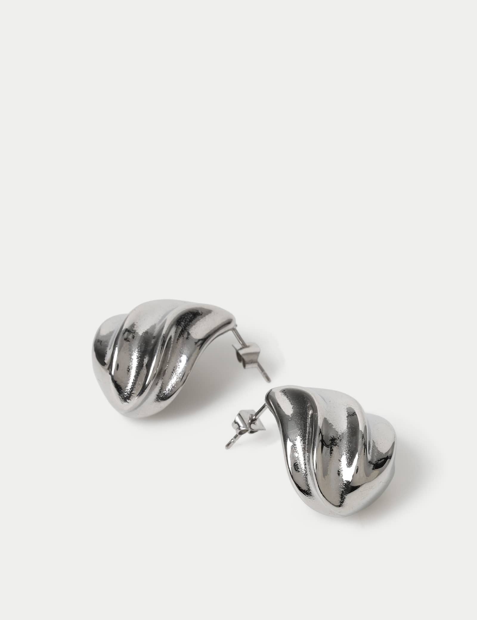 Stainless Steel Teardrop Stud Earrings - image 2
