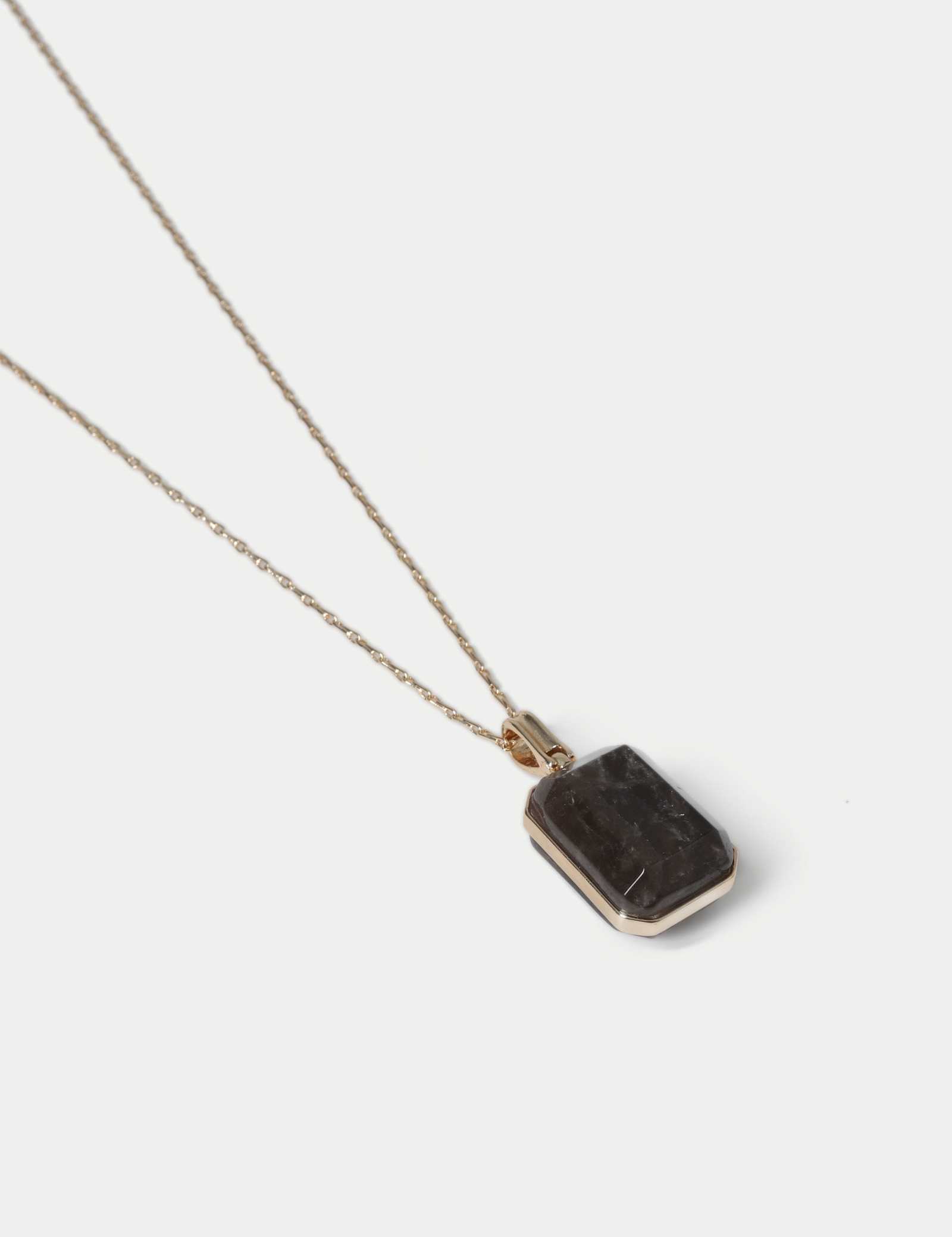Grey Natural Stone Pendant Necklace - image 2