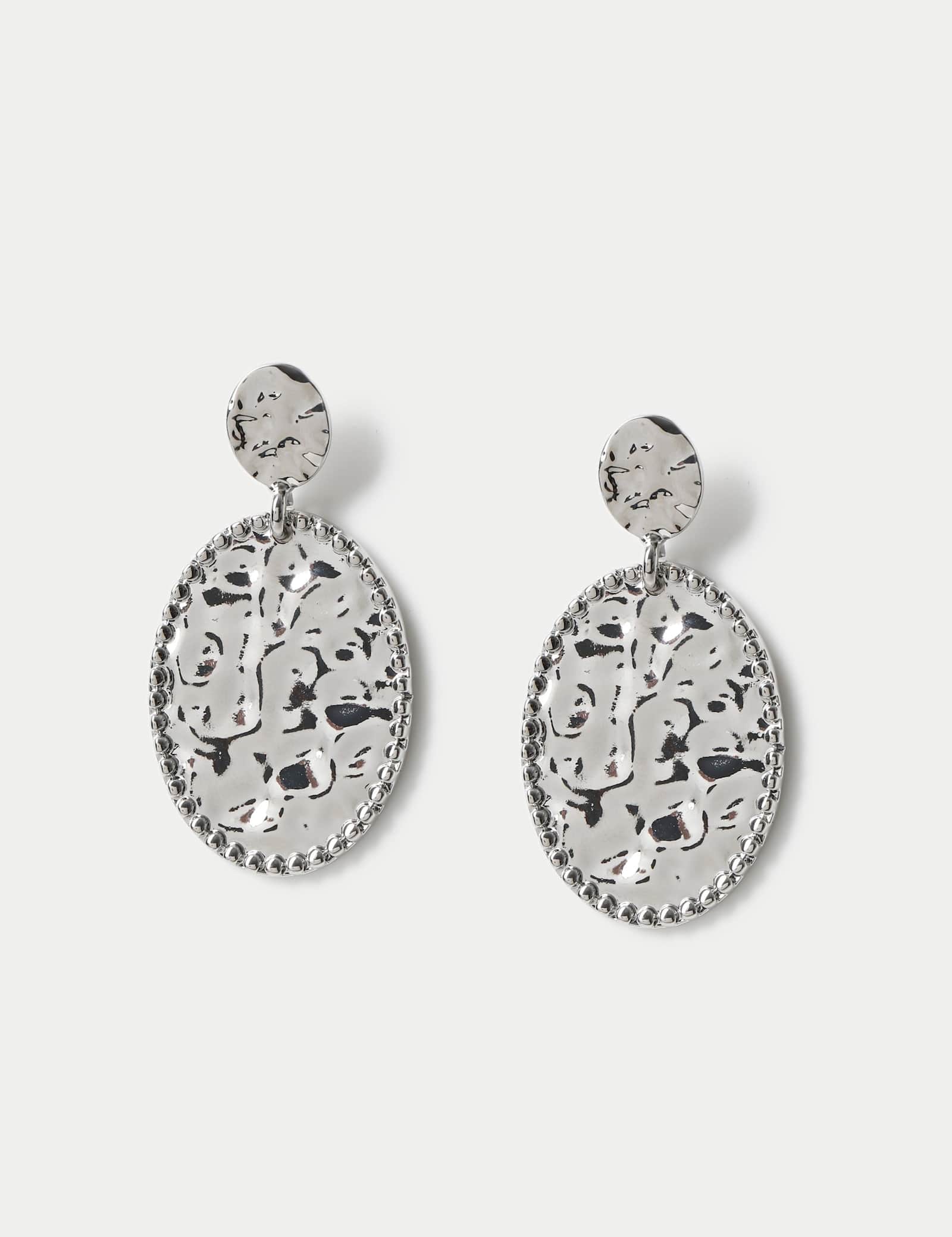 Textured Drop Earrings - image 1