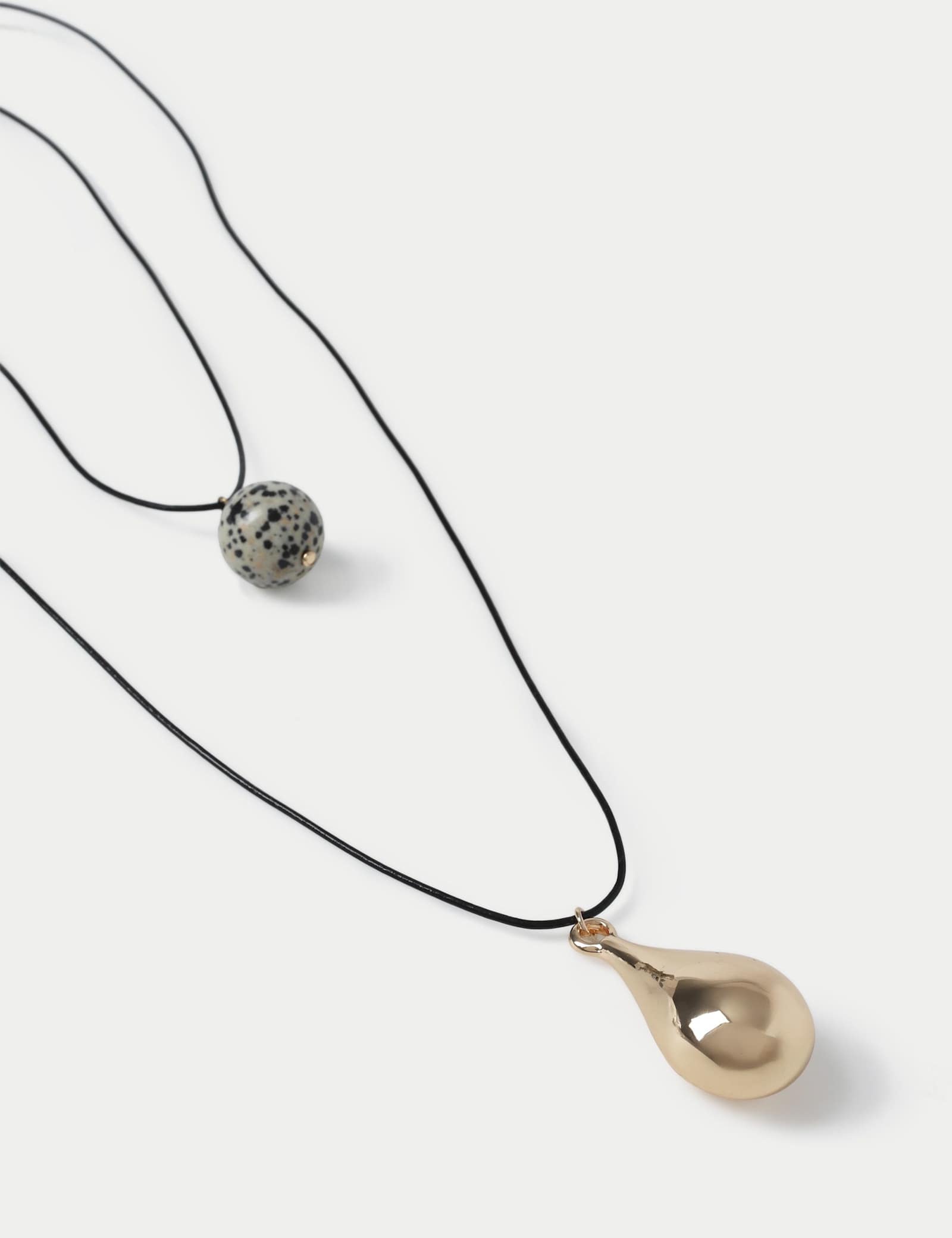 Ceramic Multirow Long Pendant Necklace - image 2