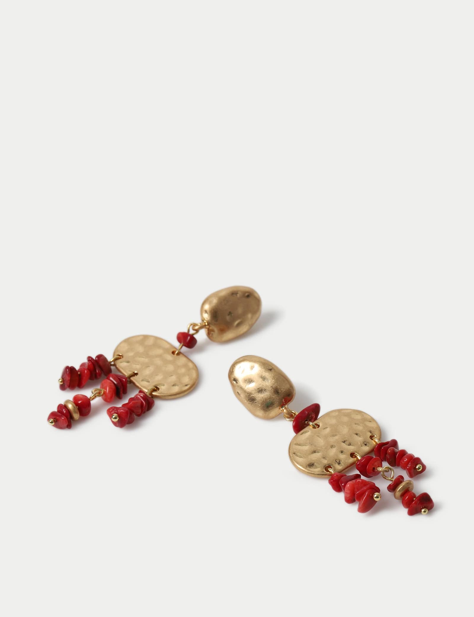 Textured Chipping Drop Earrings - image 2
