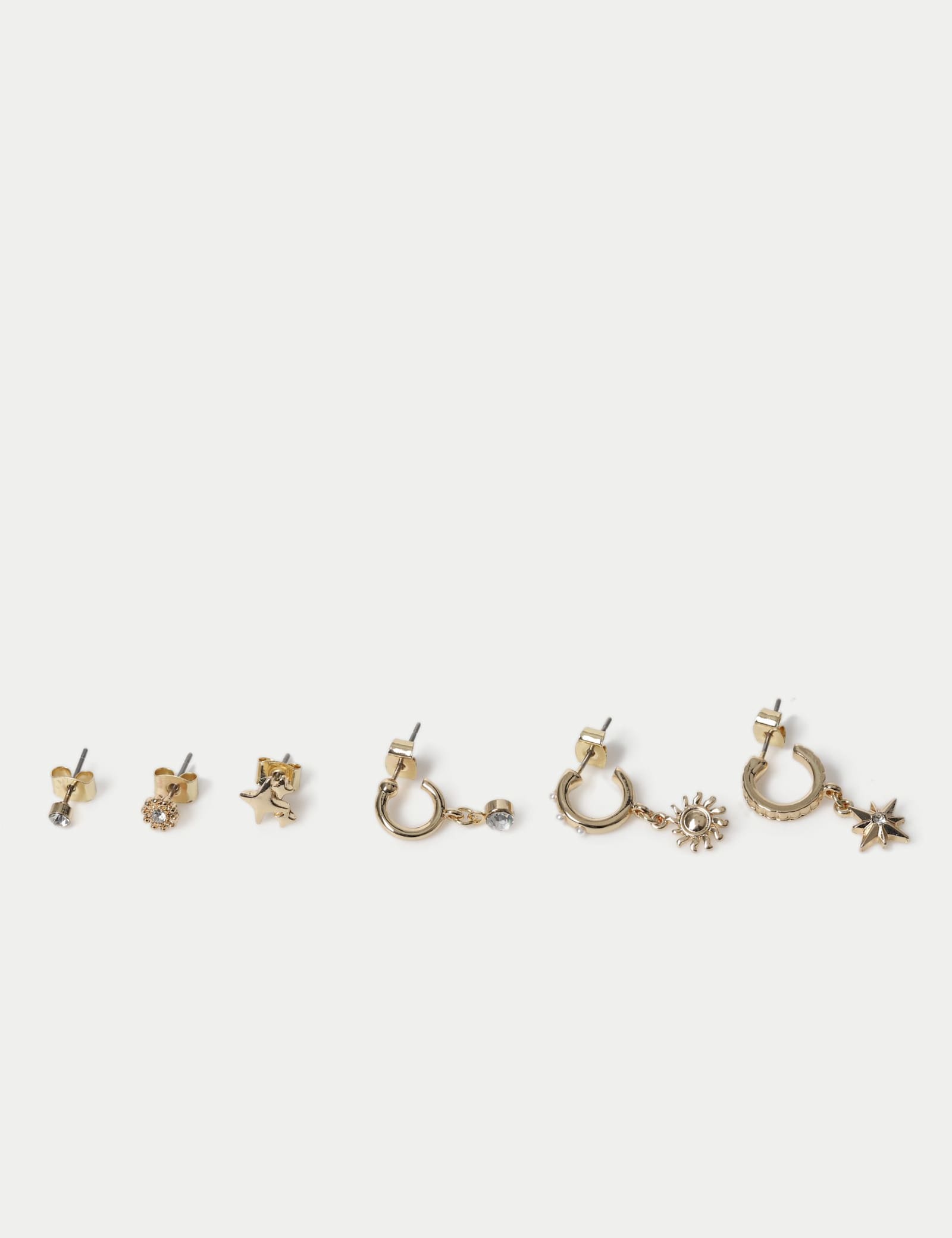6 Pack Star and Pearl Effect Earrings - image 2