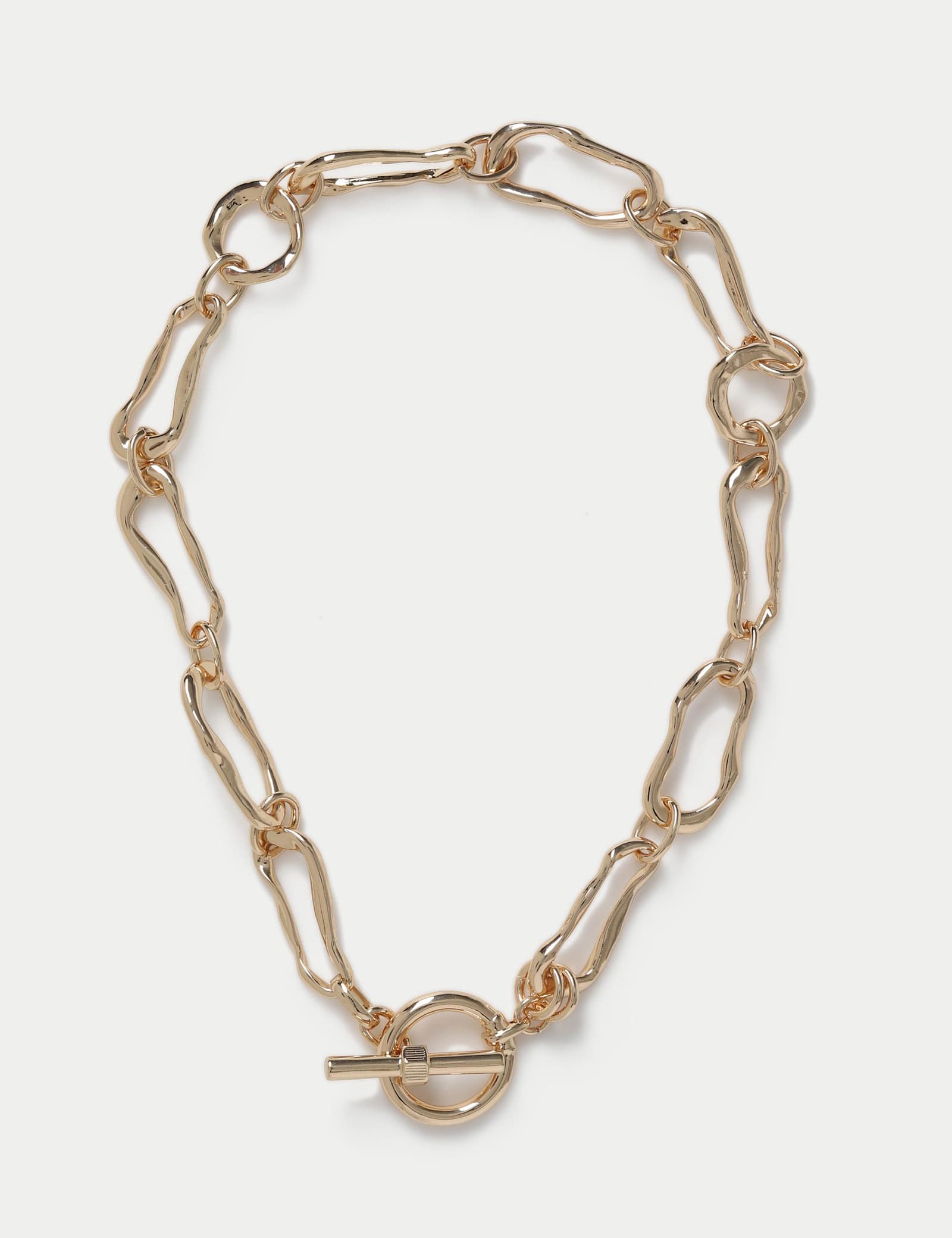 Wave Link T-Bar Chain Necklace - image 1