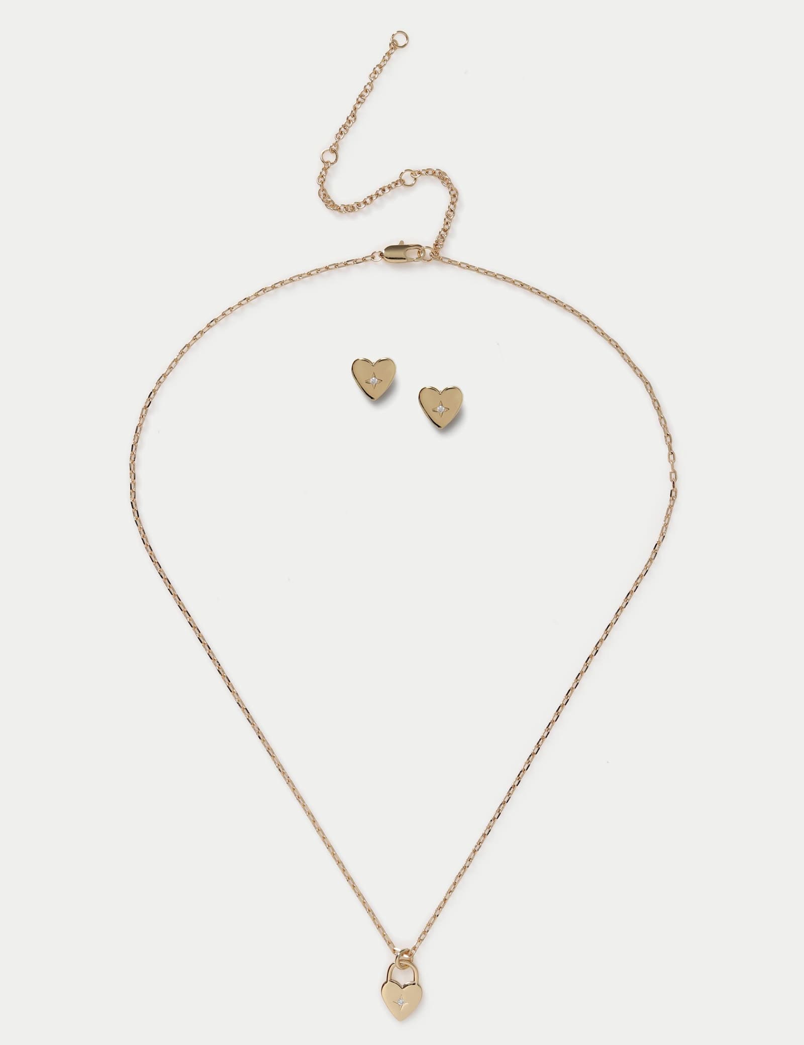 14ct Gold Plated Necklace and Earrings - image 1
