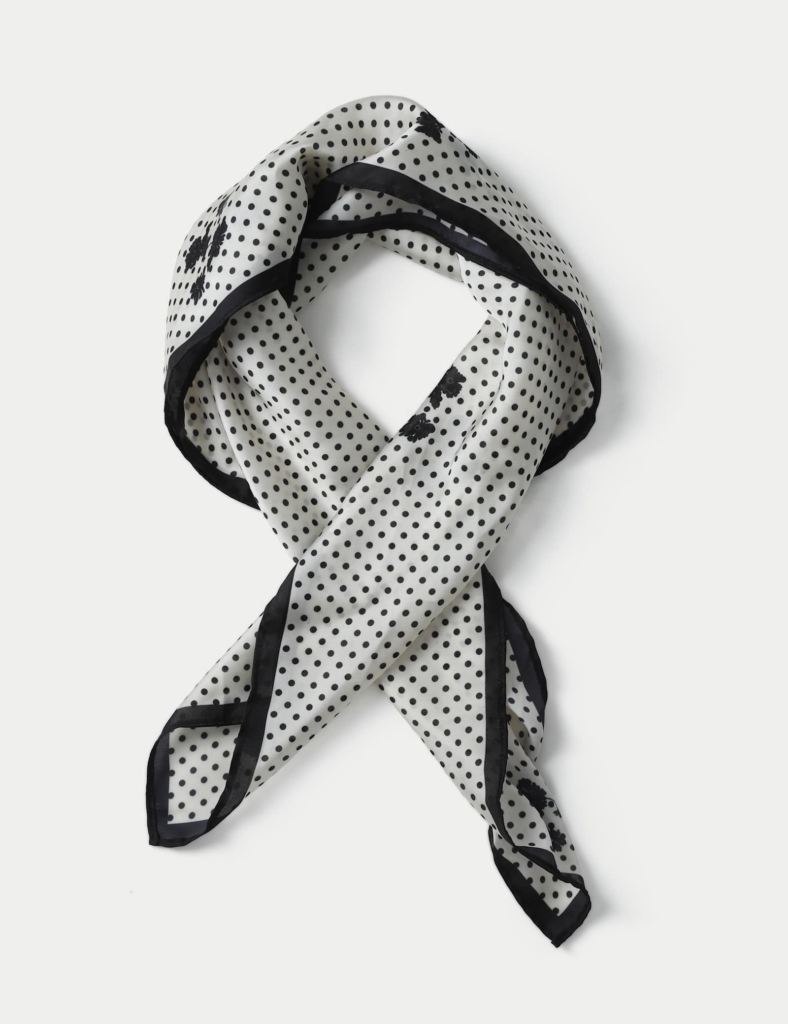 Polka And Floral Scarf - image 1