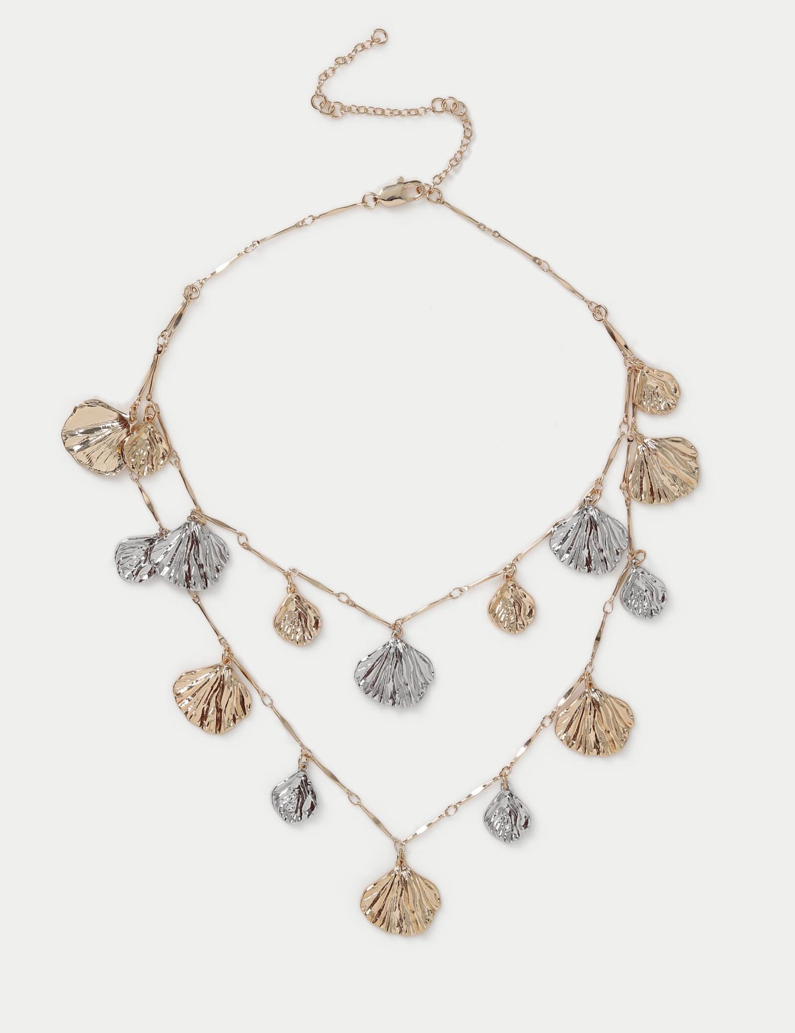 Mixed Metal Leaf Necklace - image 1