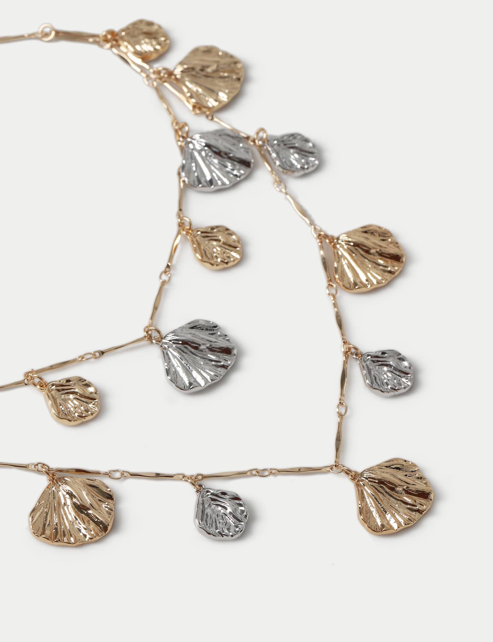 Mixed Metal Leaf Necklace - image 2