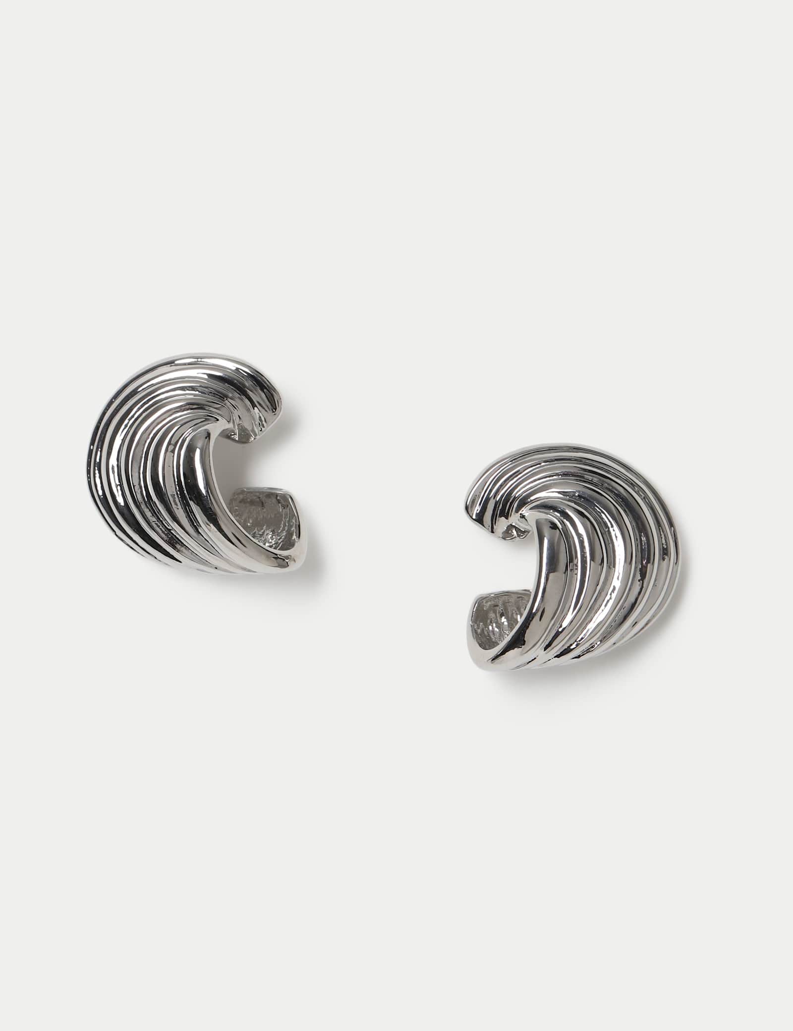 Ridge Swirl Stud Earrings - image 1