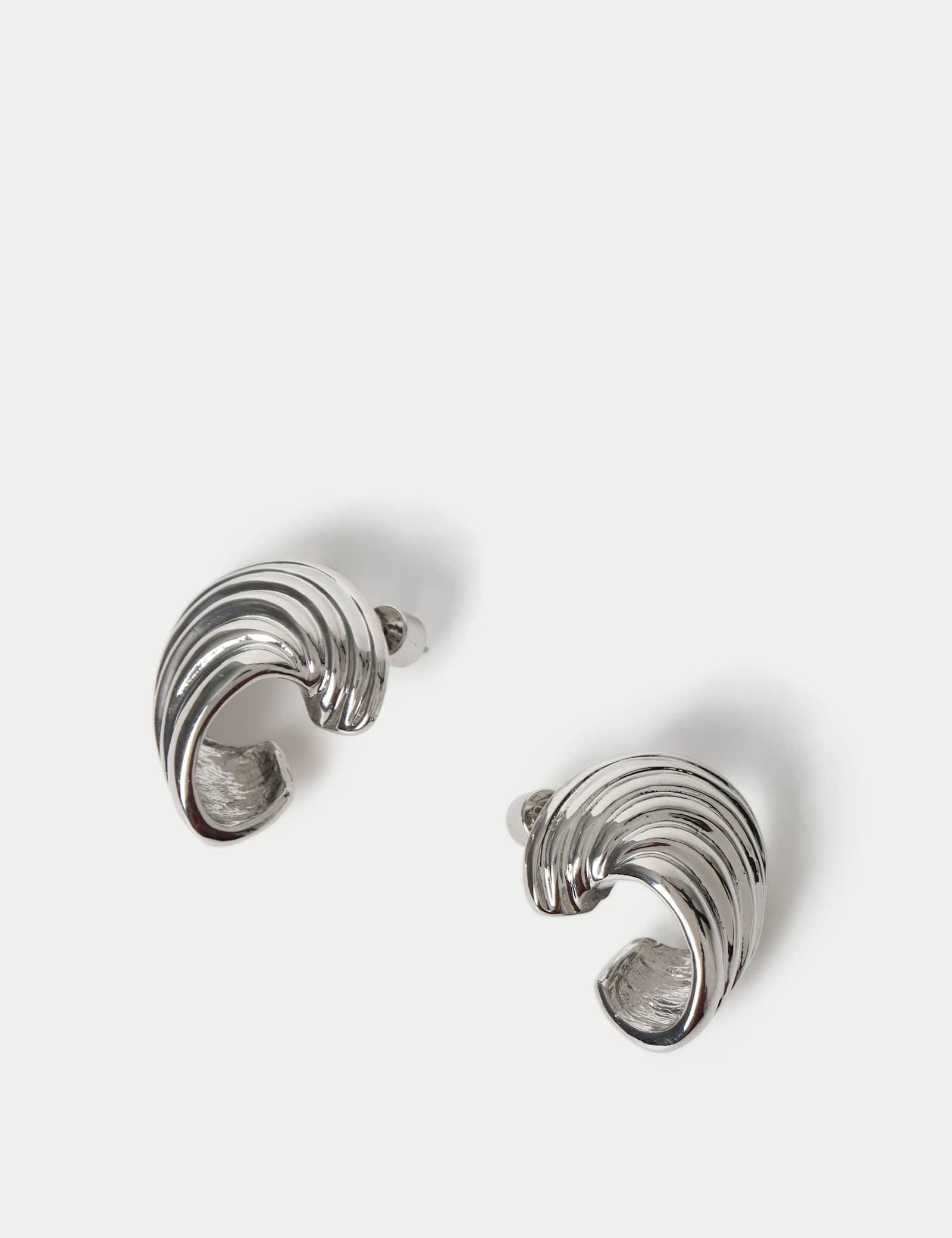 Ridge Swirl Stud Earrings - image 2