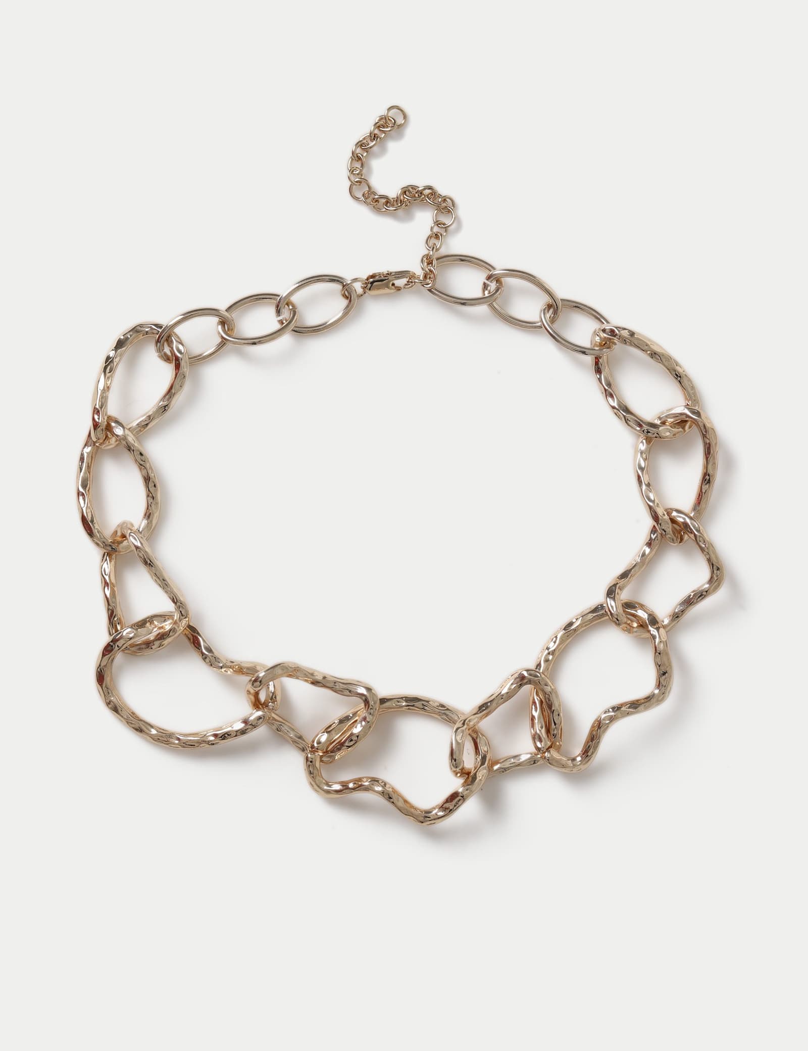 Textured Irregular Link Necklace - image 1