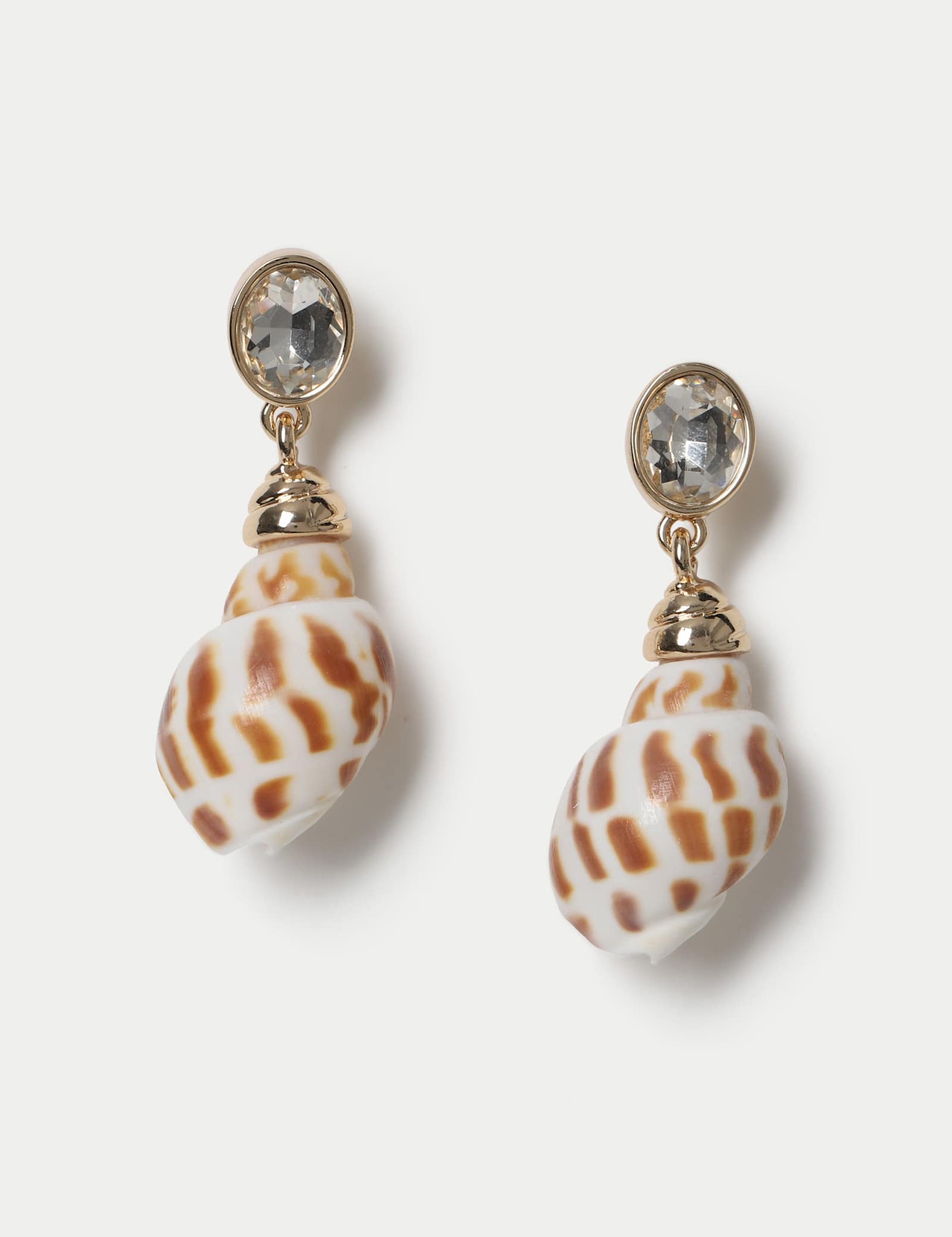 Conch Shell Drop Earrings - image 1
