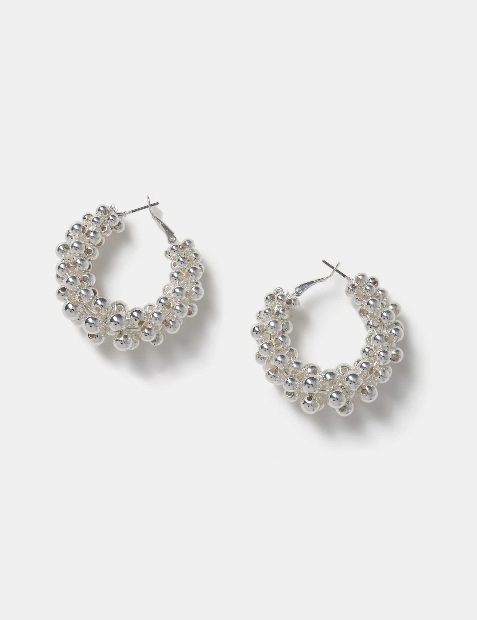 Bobble Chunky Hoop Earrings - image 1
