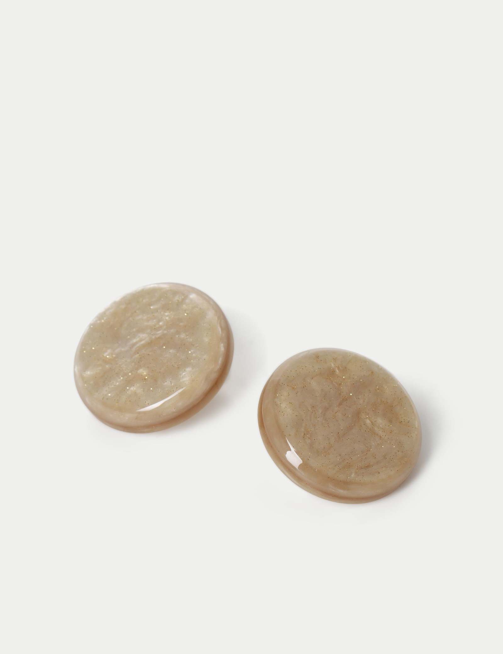 Resin Circle Stud Earrings - image 2