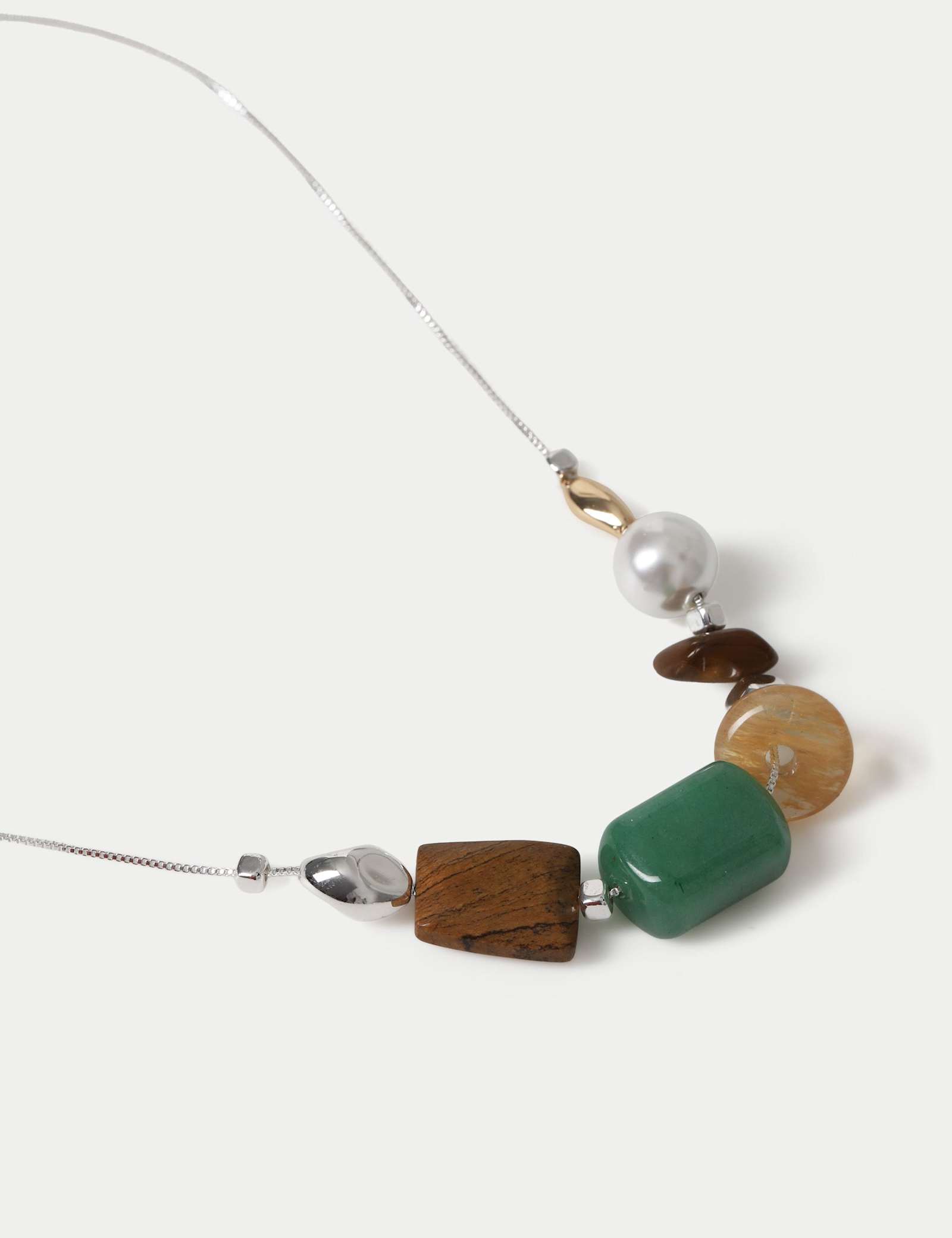 Natural Stone Pearl Necklace - image 2