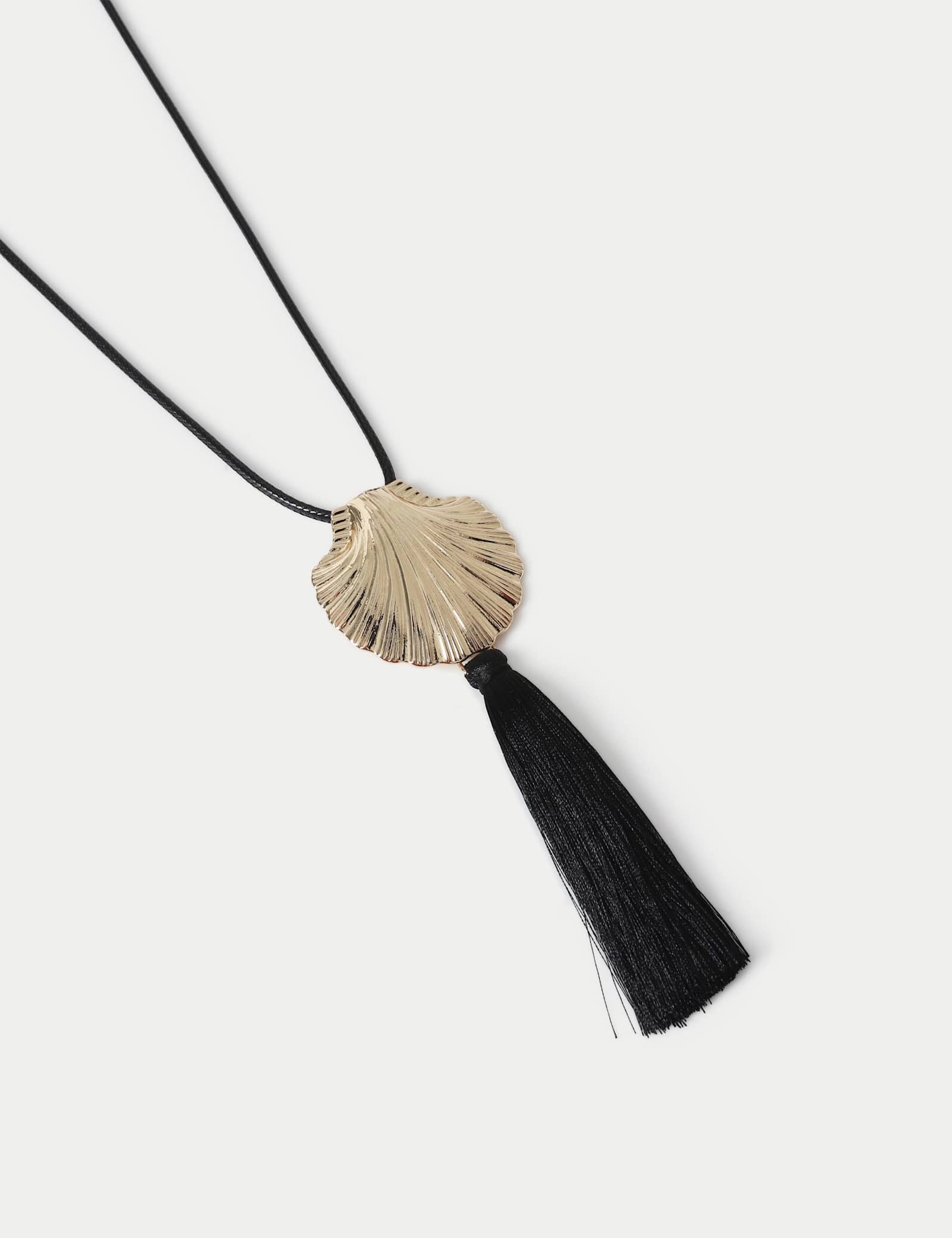 Long Tassel Shell Pendant Necklace - image 2