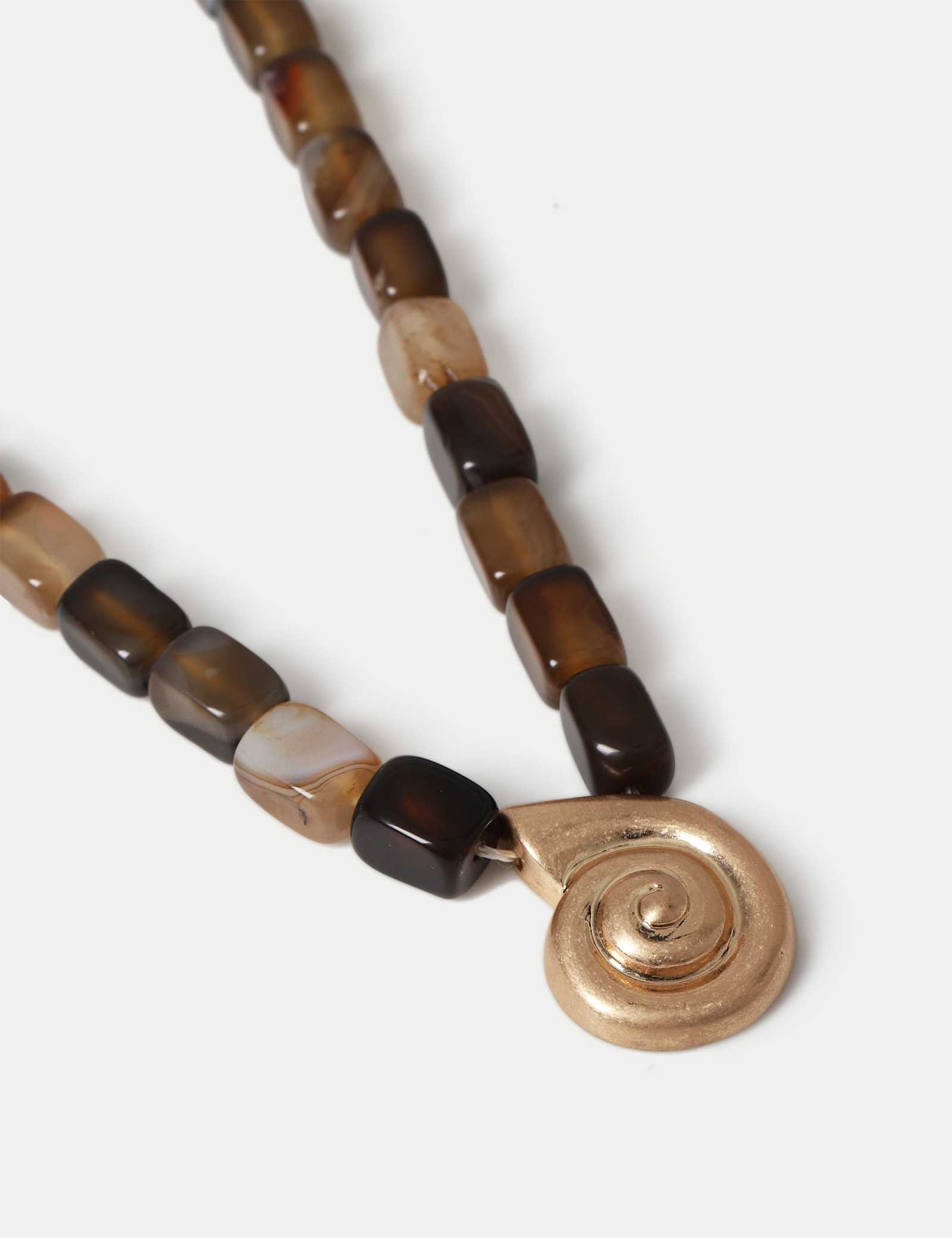 Natural Stone Shell Pendant Necklace - image 2