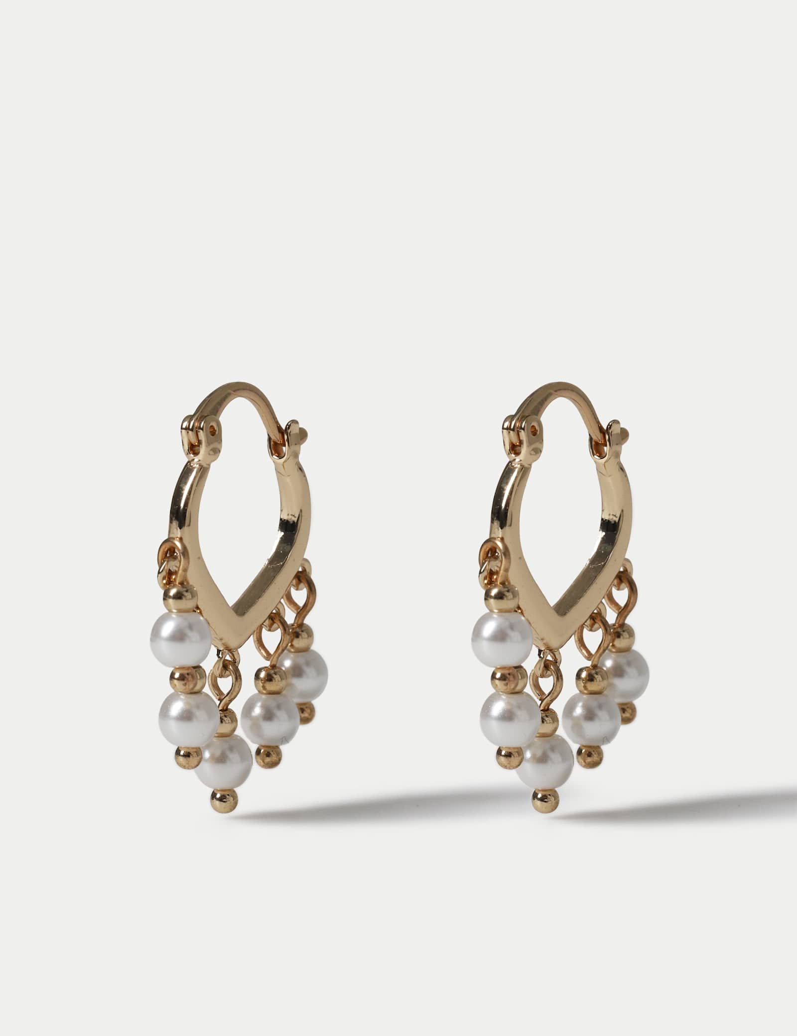 Tassel Drop Hoop Earrings - image 1