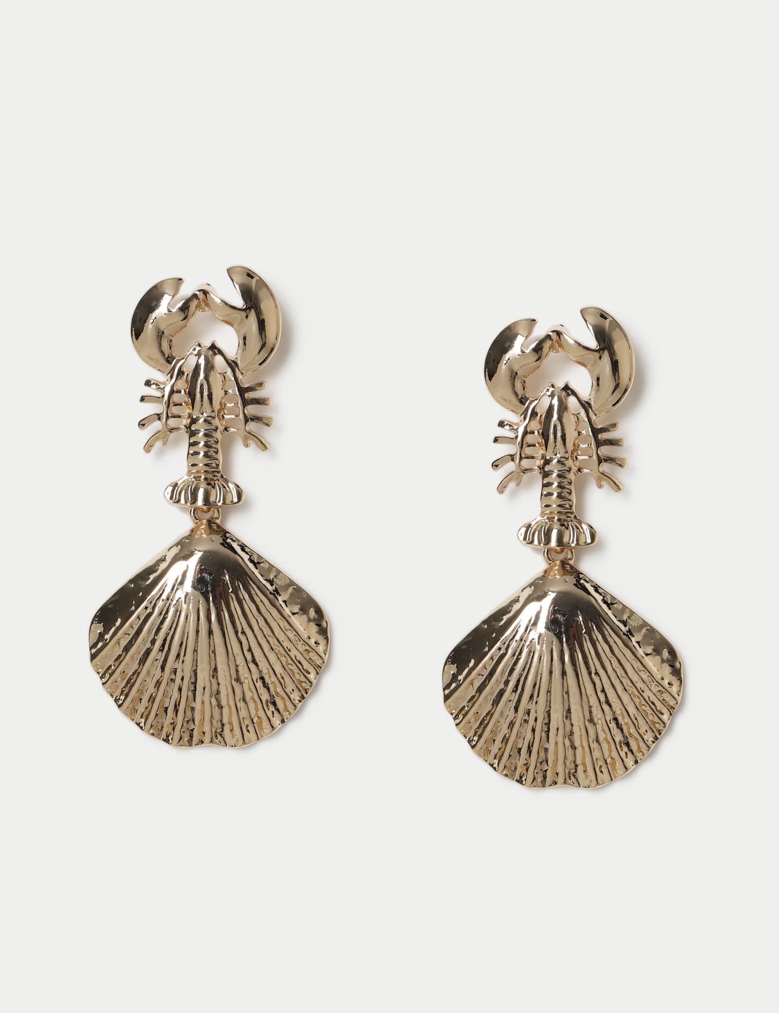 Lobster Shell Drop Earrings - image 1