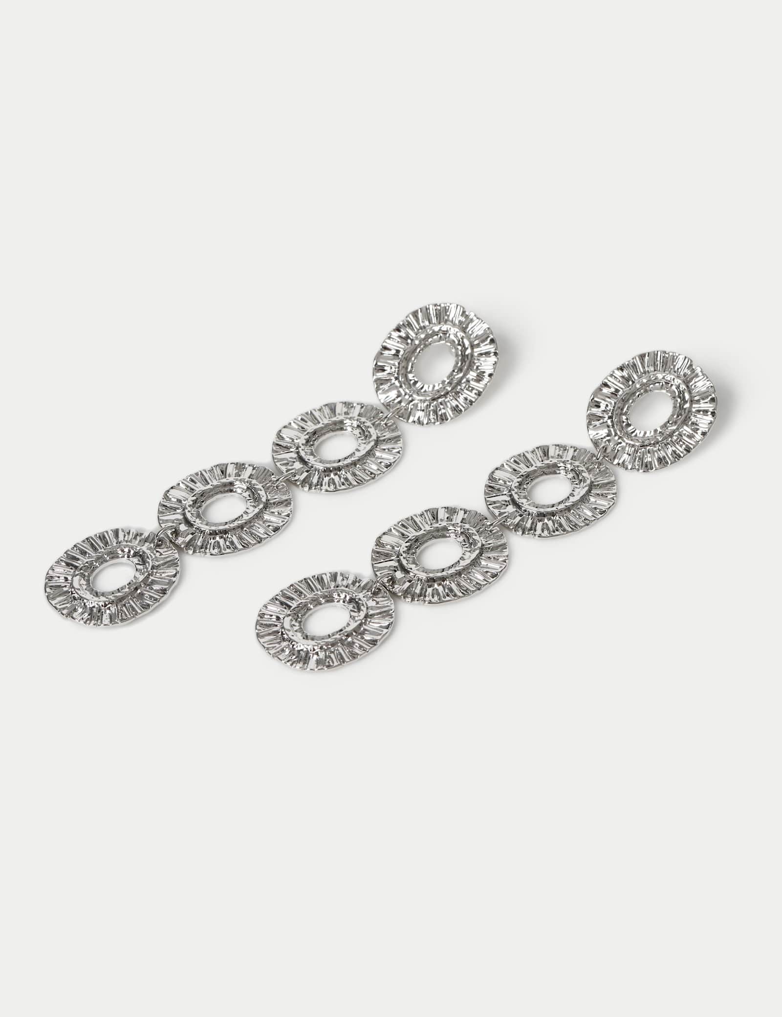 Circle Link Drop Earrings - image 2