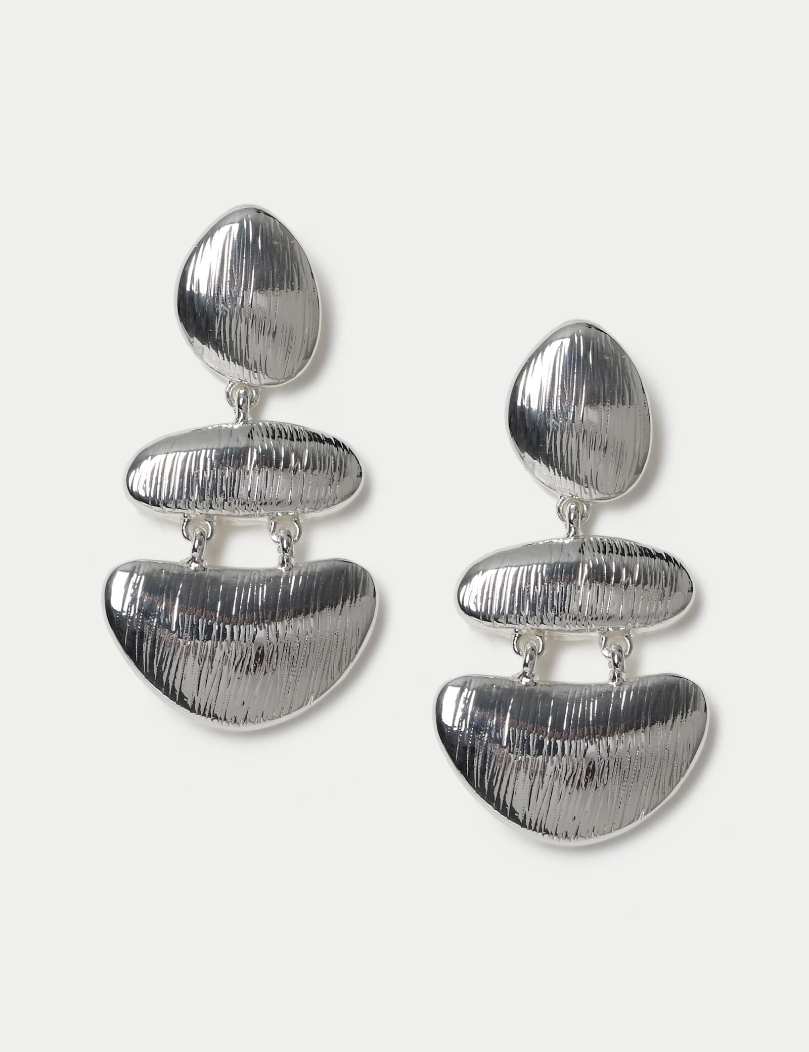 Irregular Link Drop Earrings - image 1