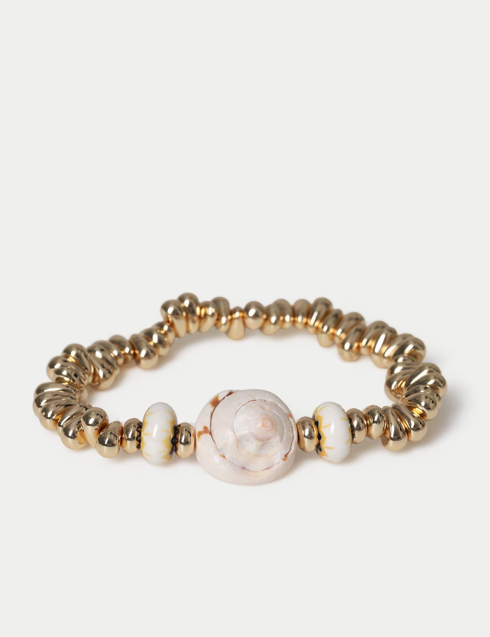 Conch Shell Nugget Stretch Bracelet - image 2