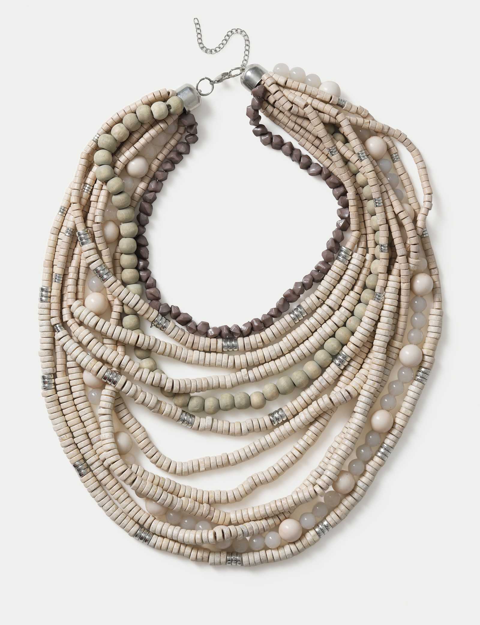 Mega Beaded Multirow Necklace - image 1