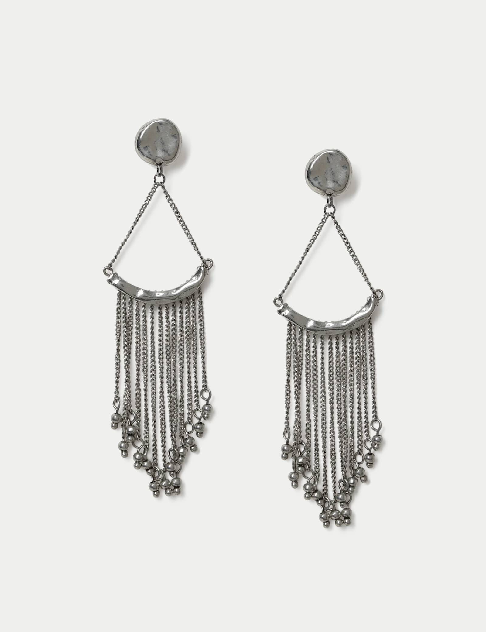 Chain Fringe Drop Earring - image 1