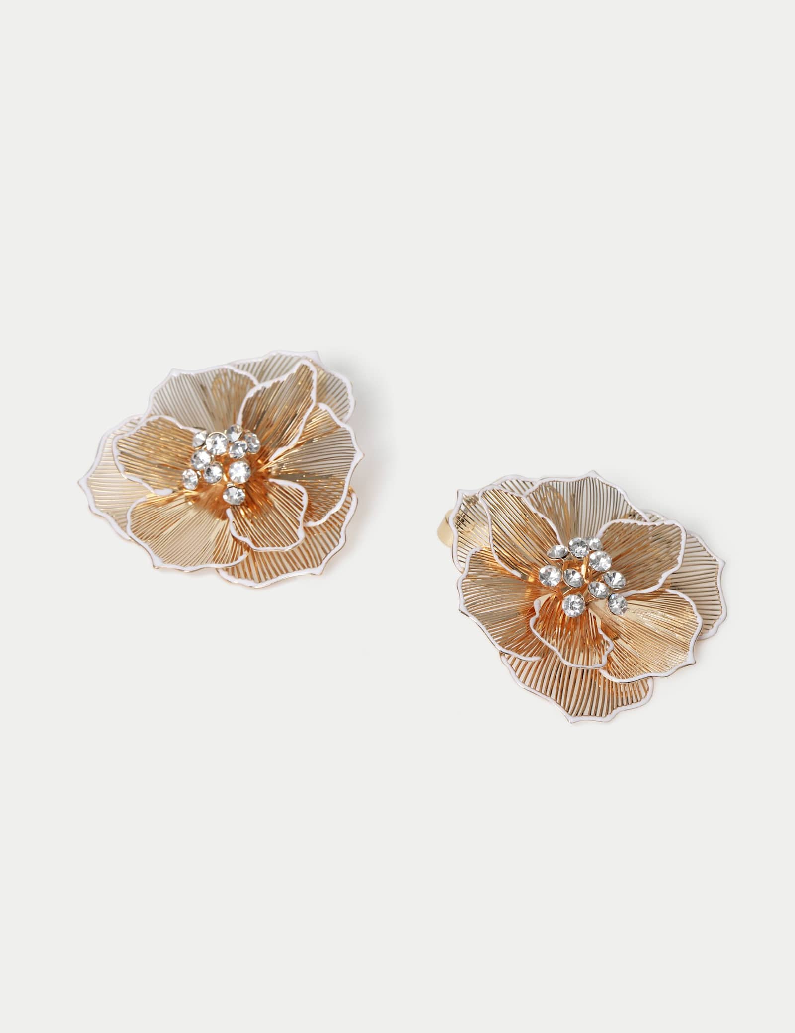 Flower Embellished Stud Earrings - image 2