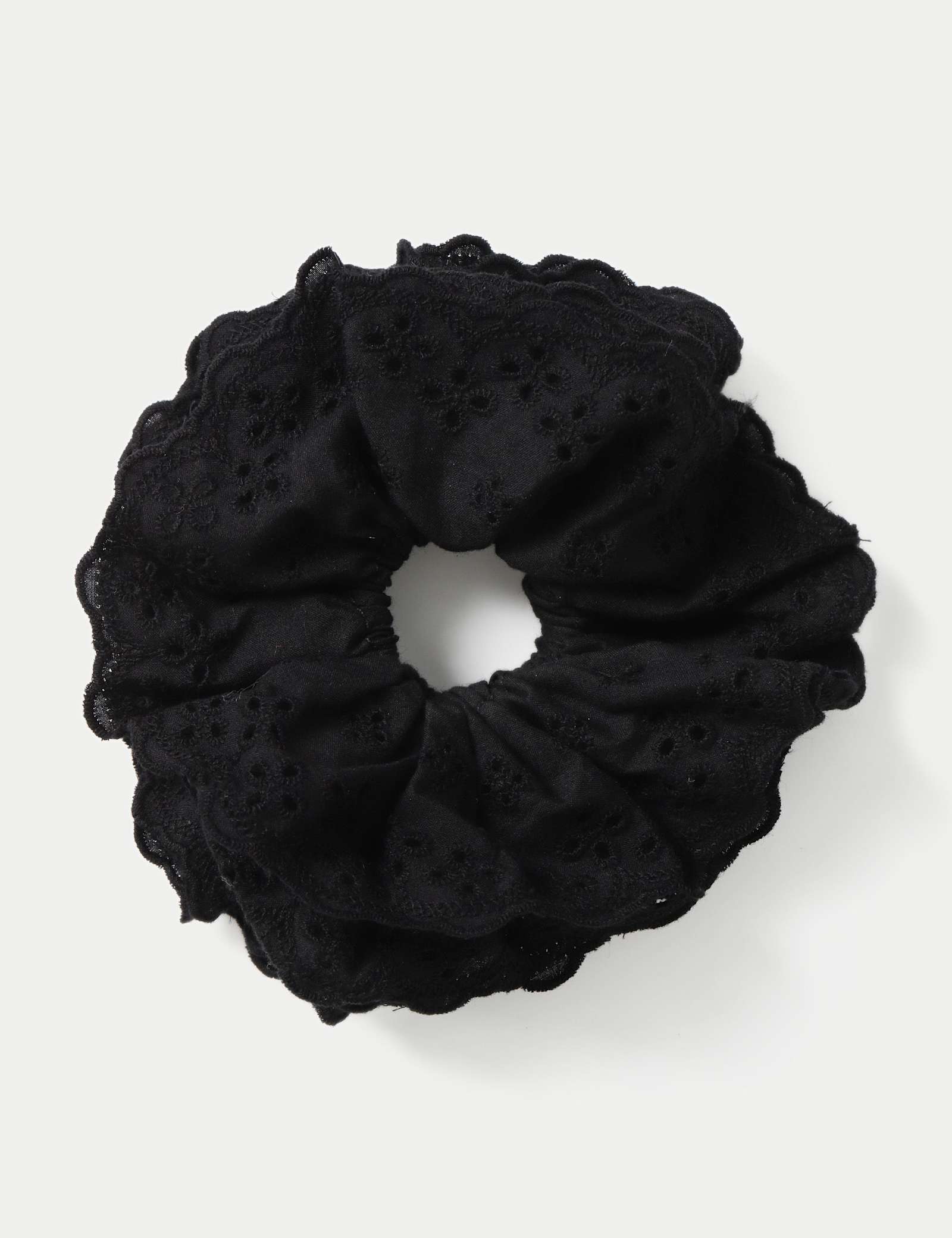 Black Broderie Scrunchie - image 1