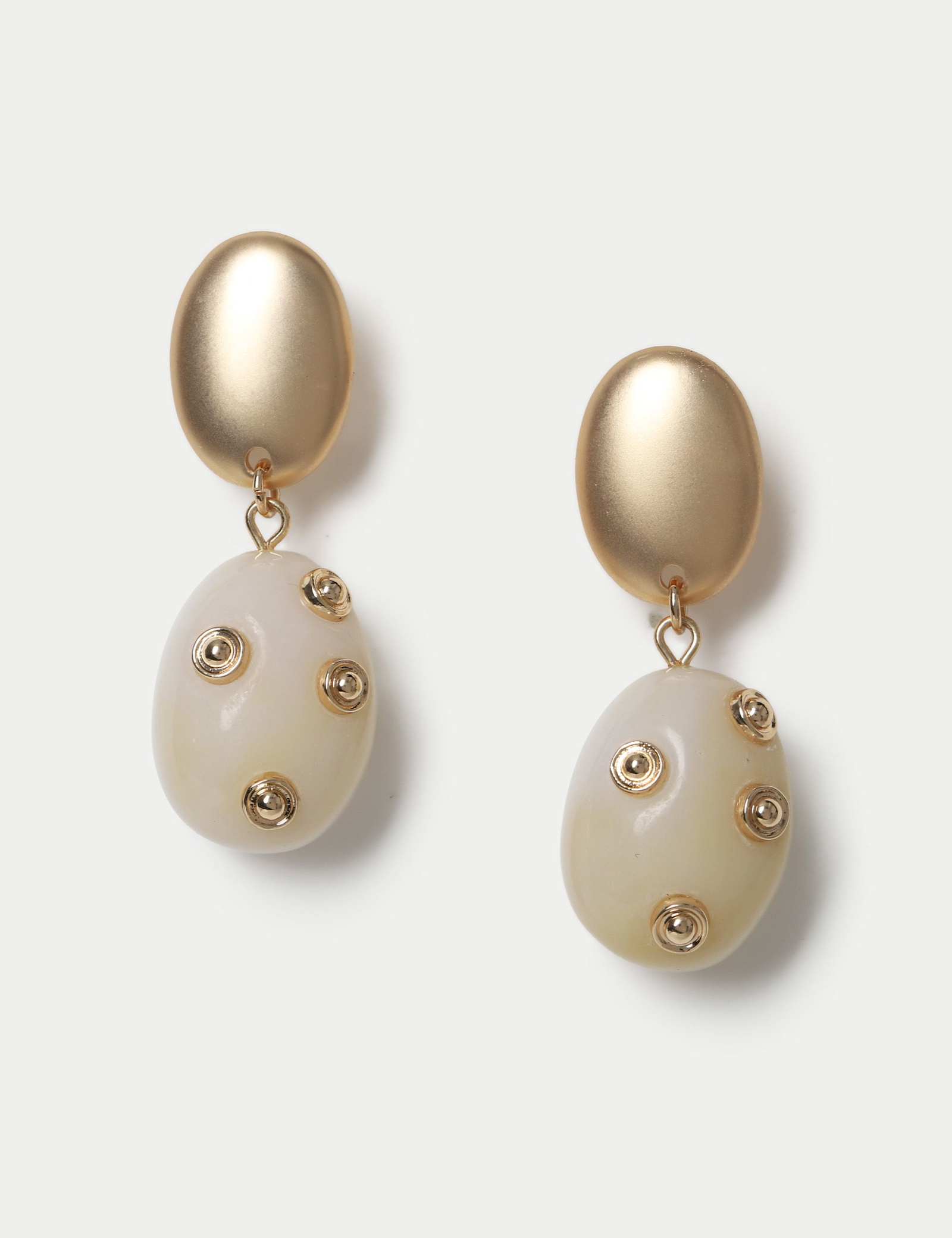 Resin Stud Drop Earrings - image 1