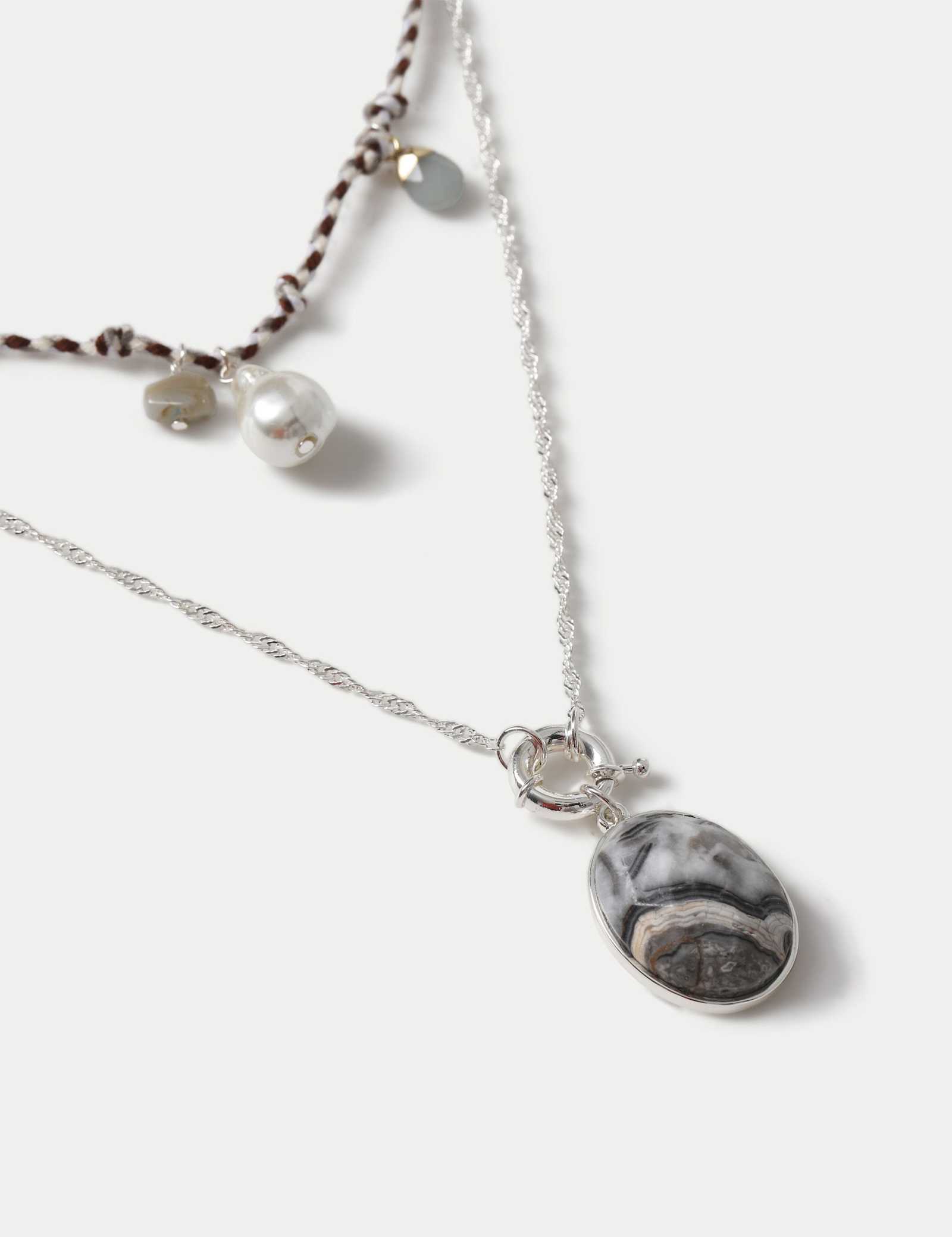 Cord Multirow Necklace - image 2