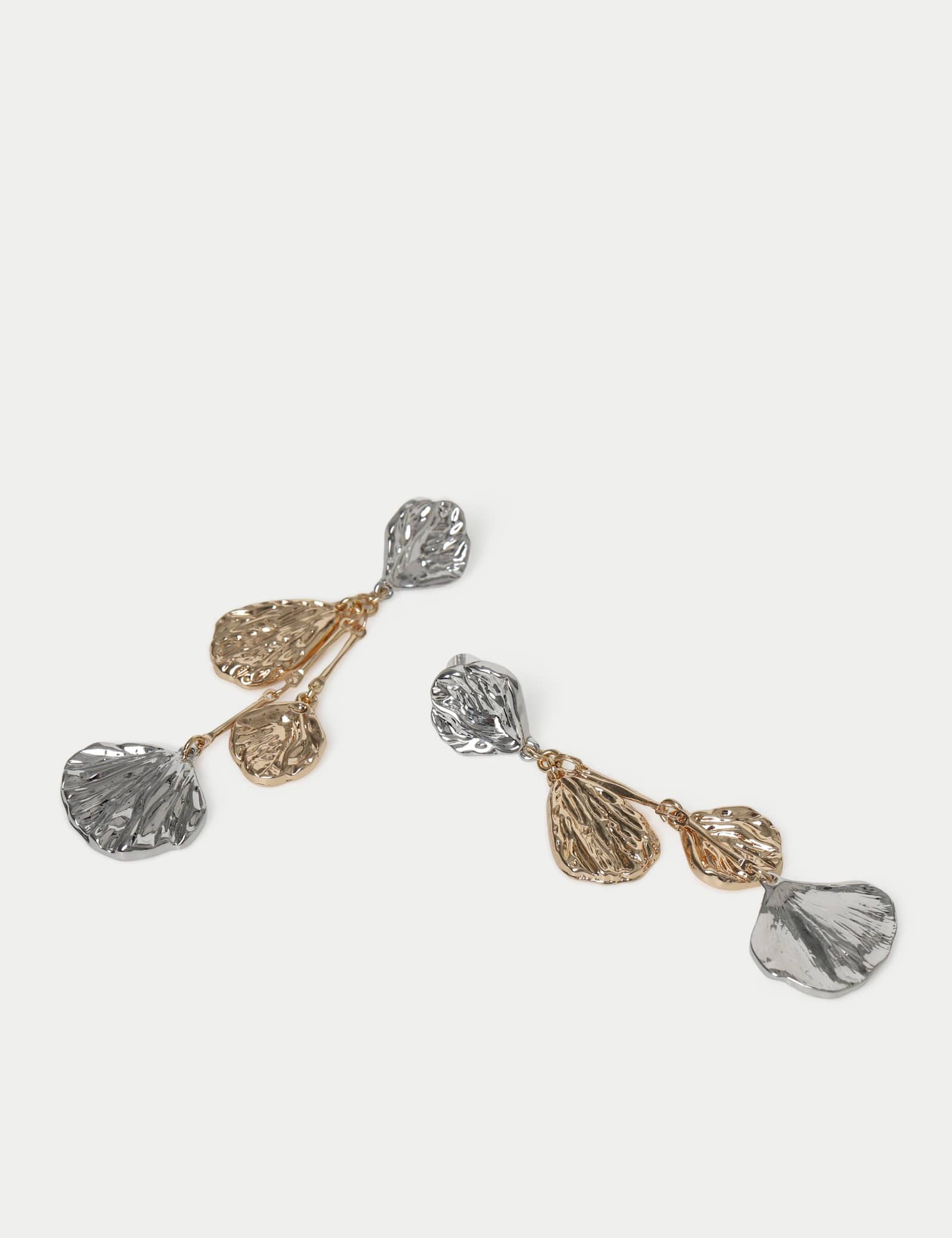 Per Una Mixed Metal Leaf Earring - image 2