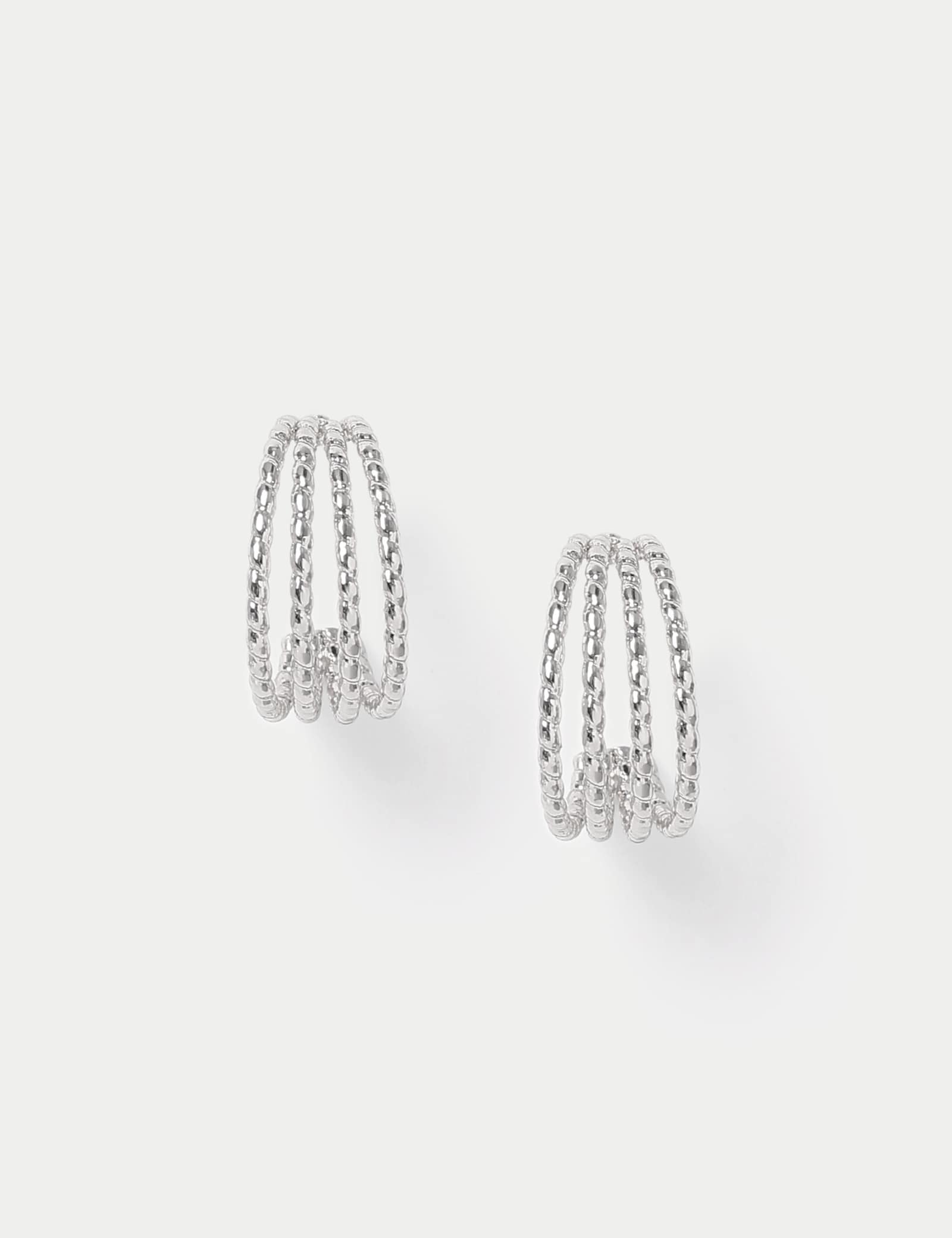 Textured Hoop Earrings - image 1