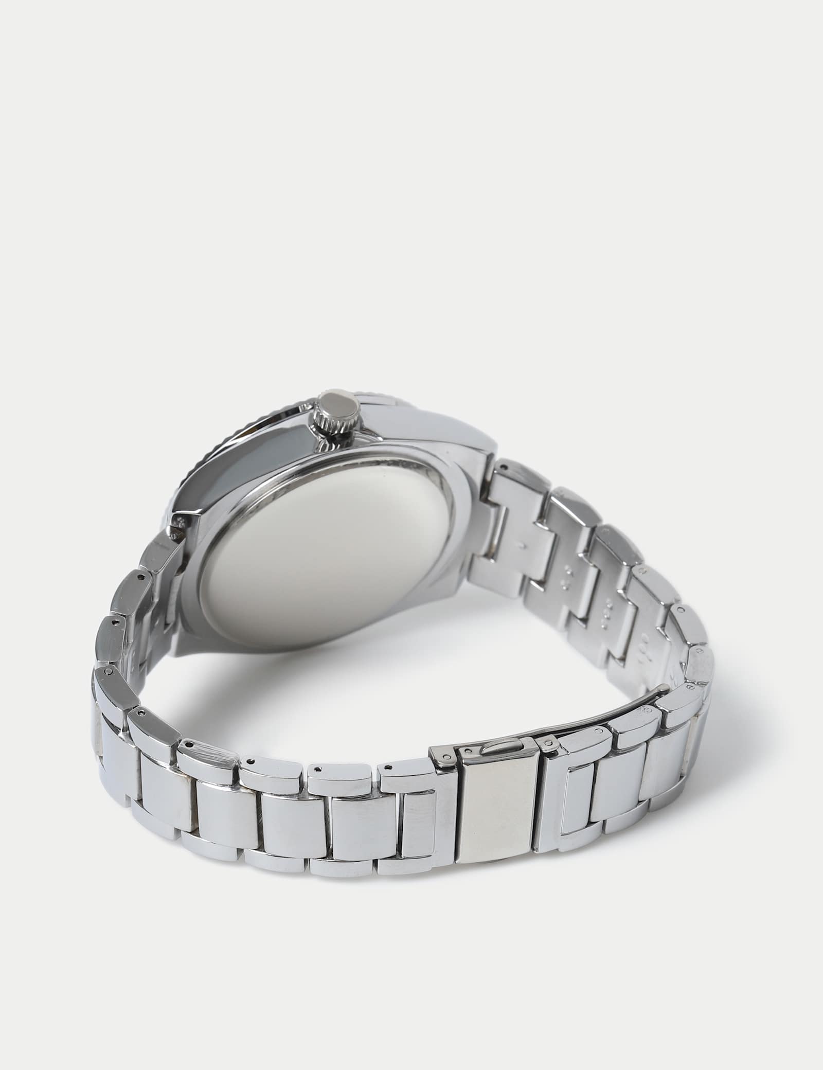 Silver Tone Round Face Metal Strap Watch - image 2